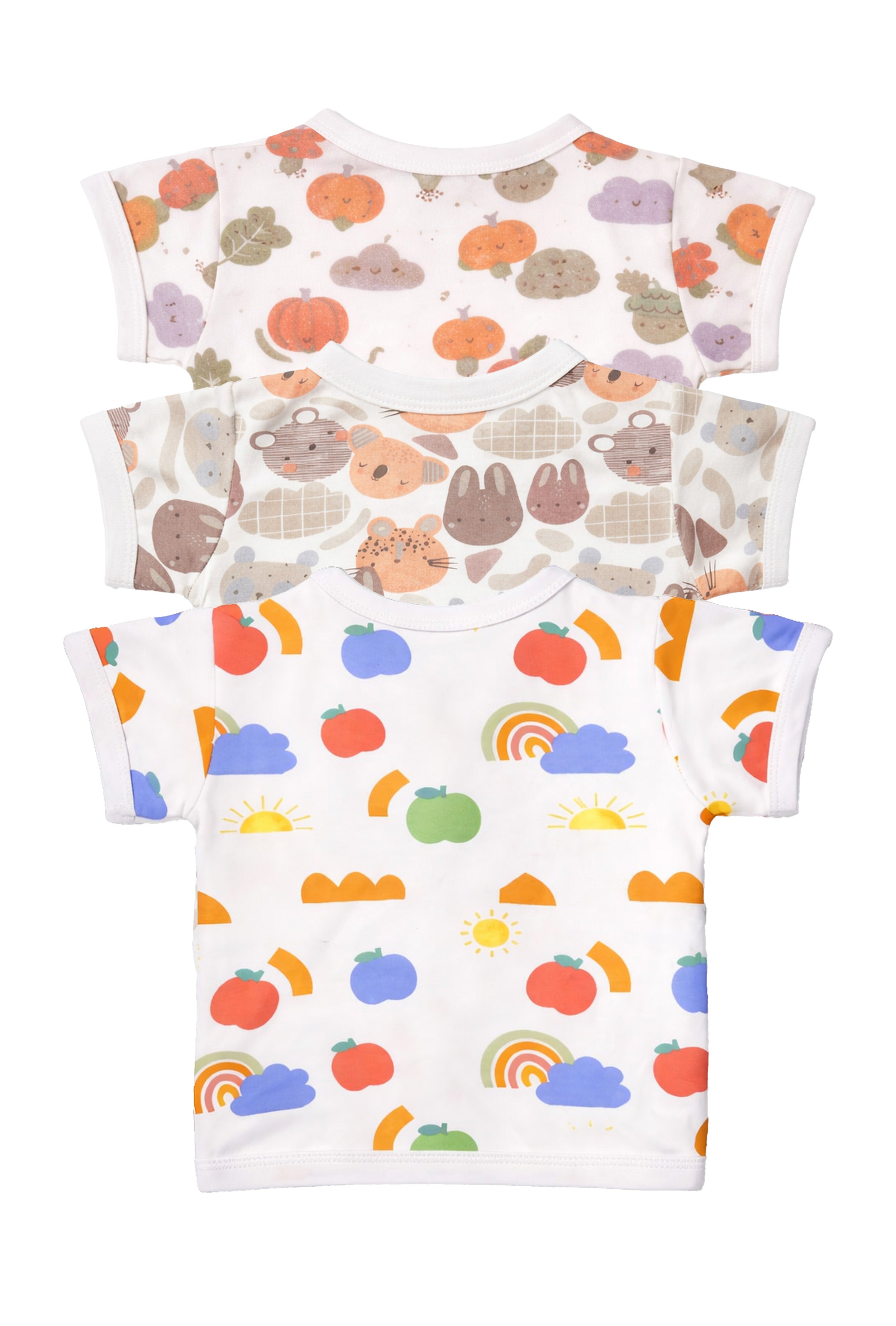 Nuberry Baby Unisex Open Vest | Pack of 3