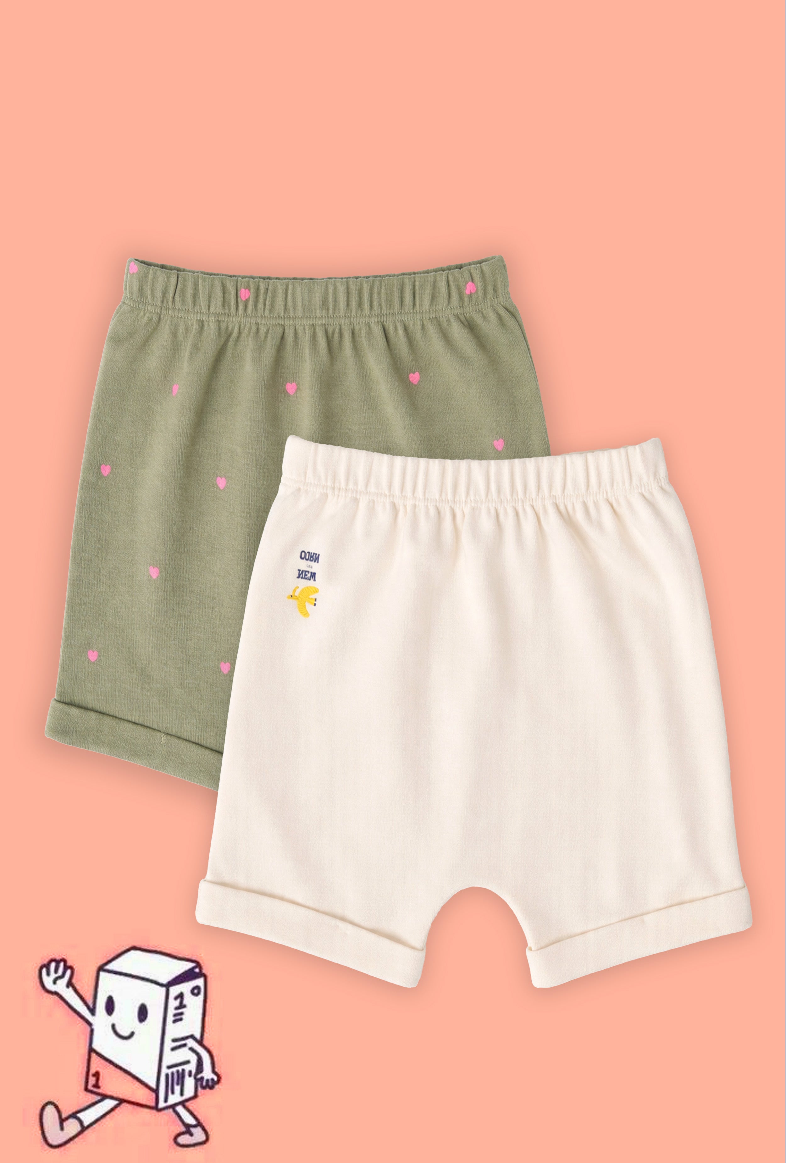Everyday Comfort | Made with Care | Nuberry Unisex Shorts (Pack of 2)