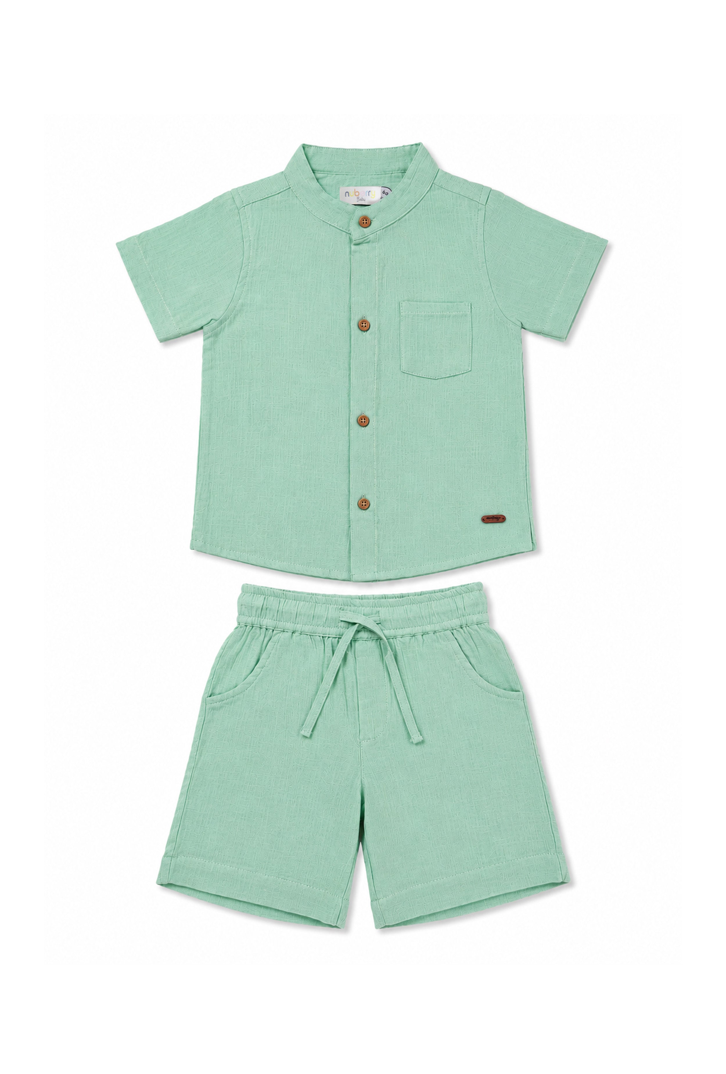 Nuberry Muslin Jabla Half Sleeve & Shorts | Soft Hugs for Your Little One