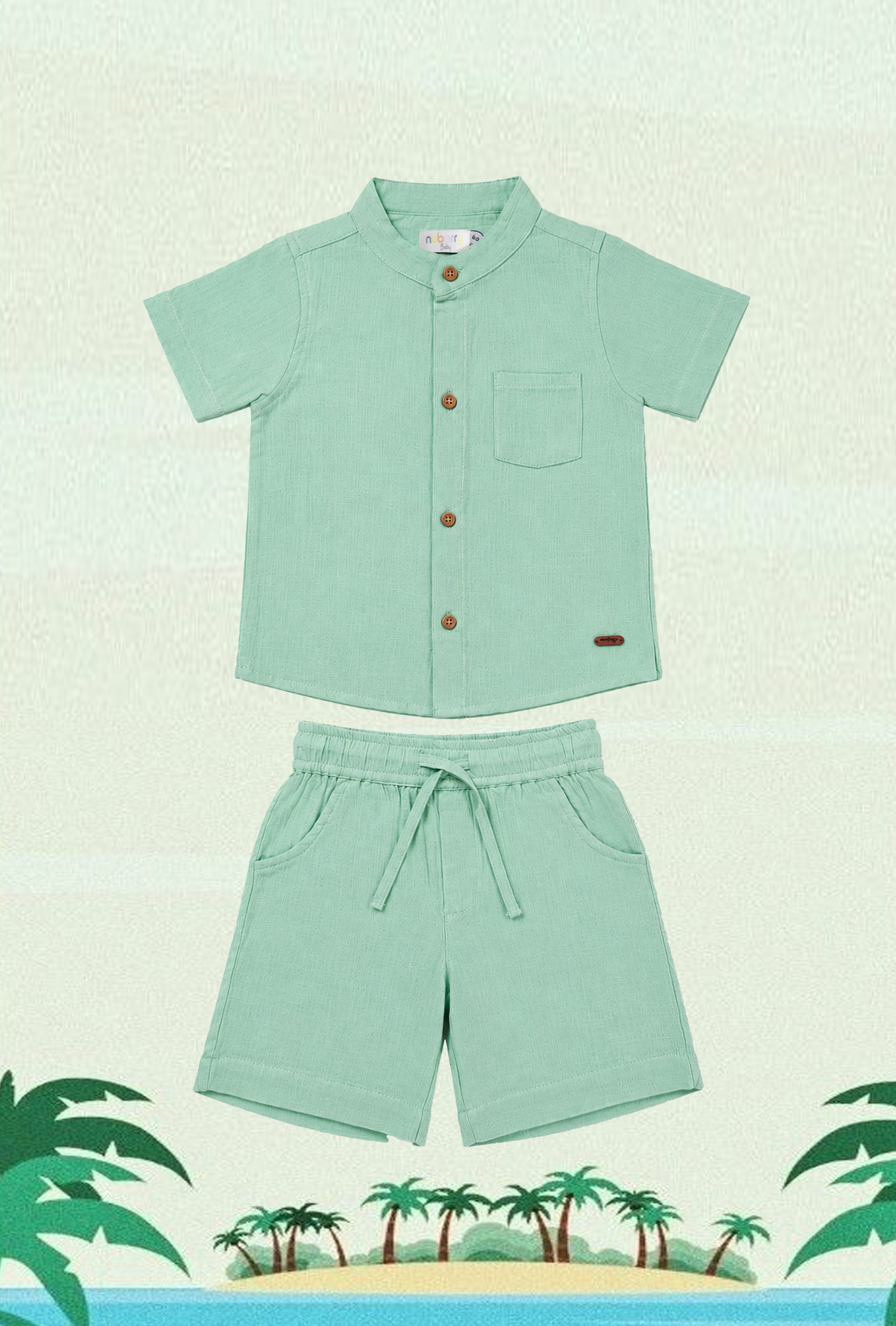 Nuberry Muslin Jabla Half Sleeve & Shorts | Soft Hugs for Your Little One