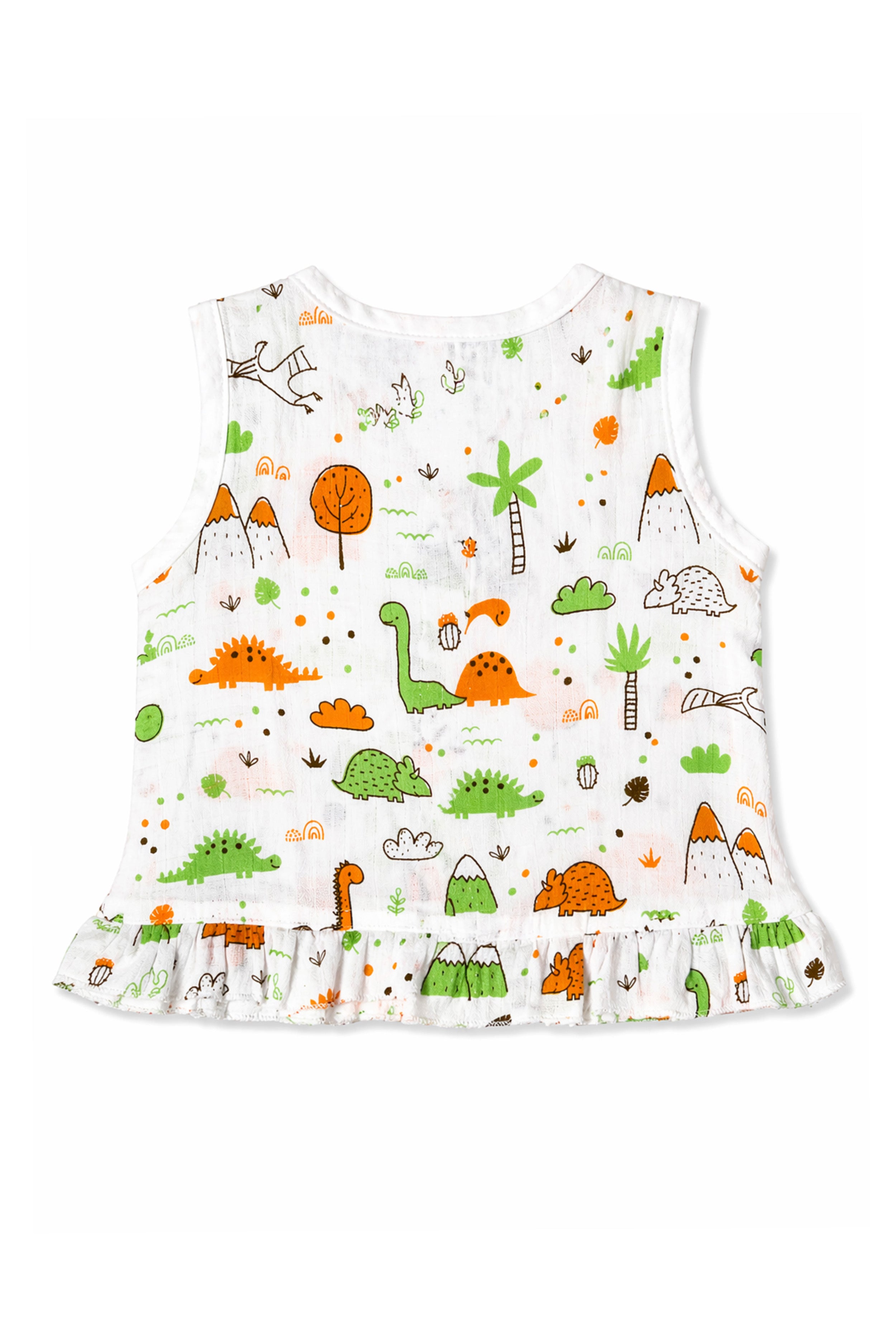 Nuberry Newborn Girls Sleeveless Muslin Frock