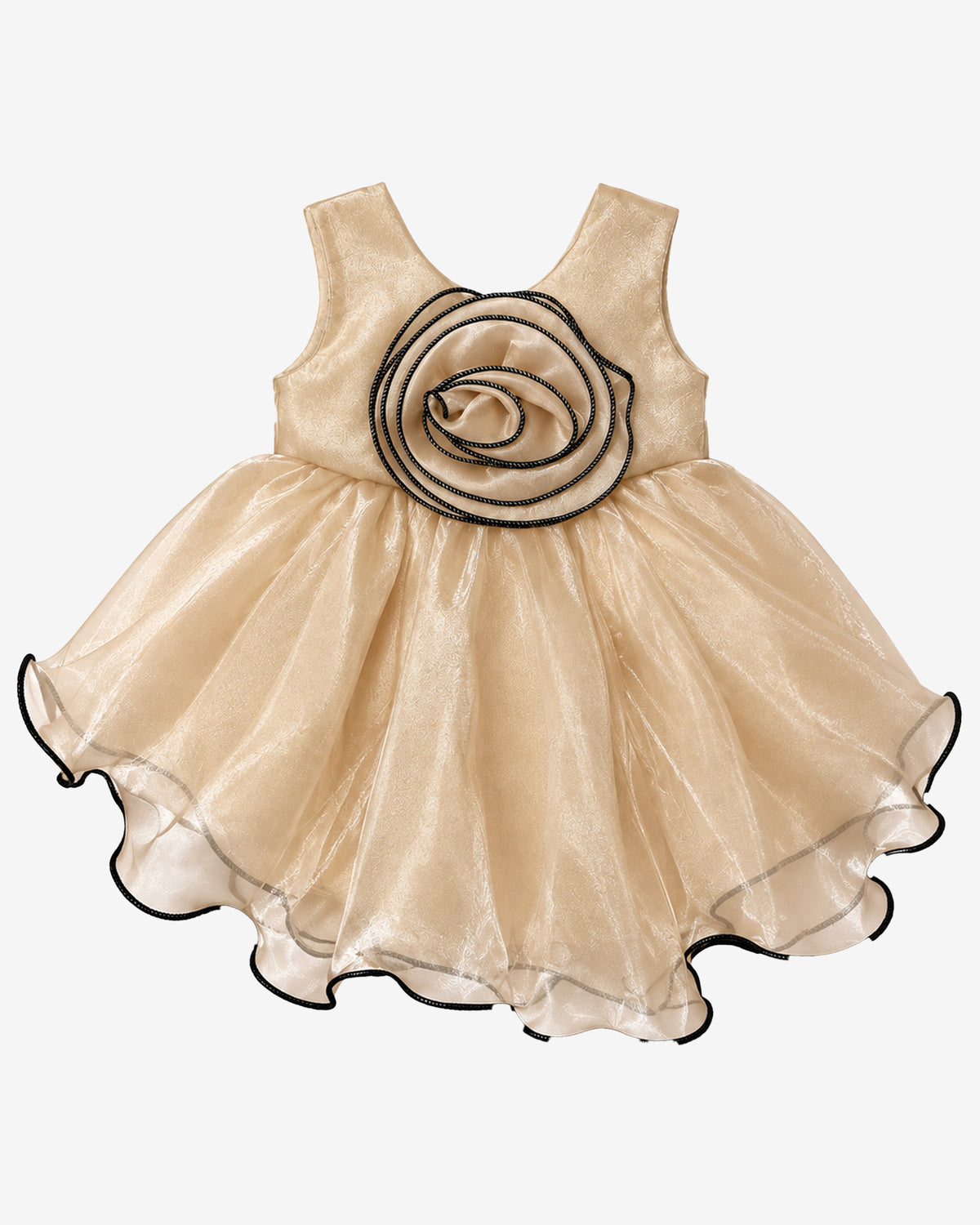 Nuberry Baby Girl Golden Party Frock | A Little Princess, A Lifetime of Precious Memories