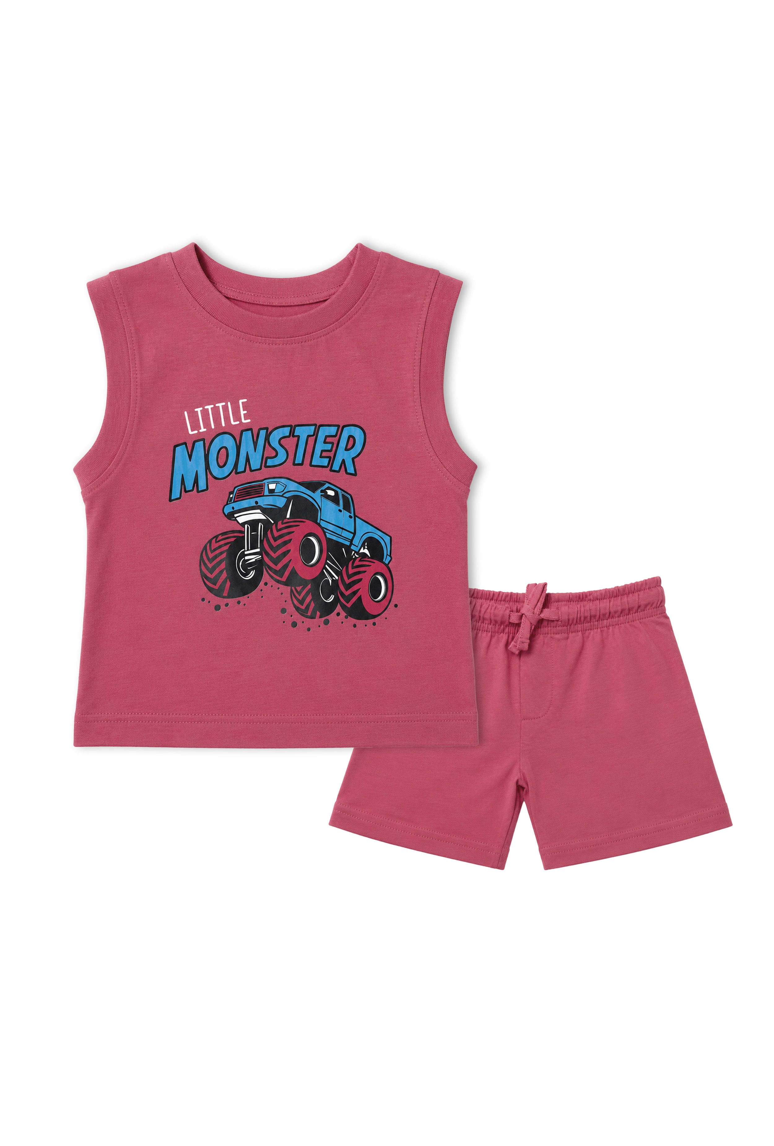 Nuberry Boys Sleeveless Co-ord Set | Soft & Breathable