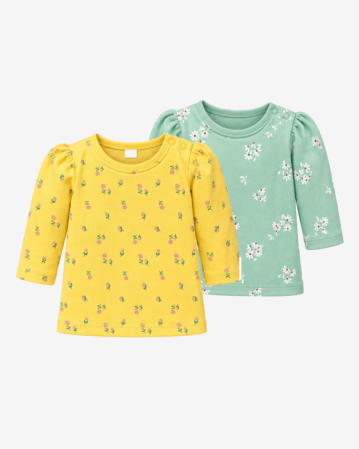 Nuberry Girls Pack of 2 Tops in Yellow & Brown | Double the Cuteness, Double the Smiles
