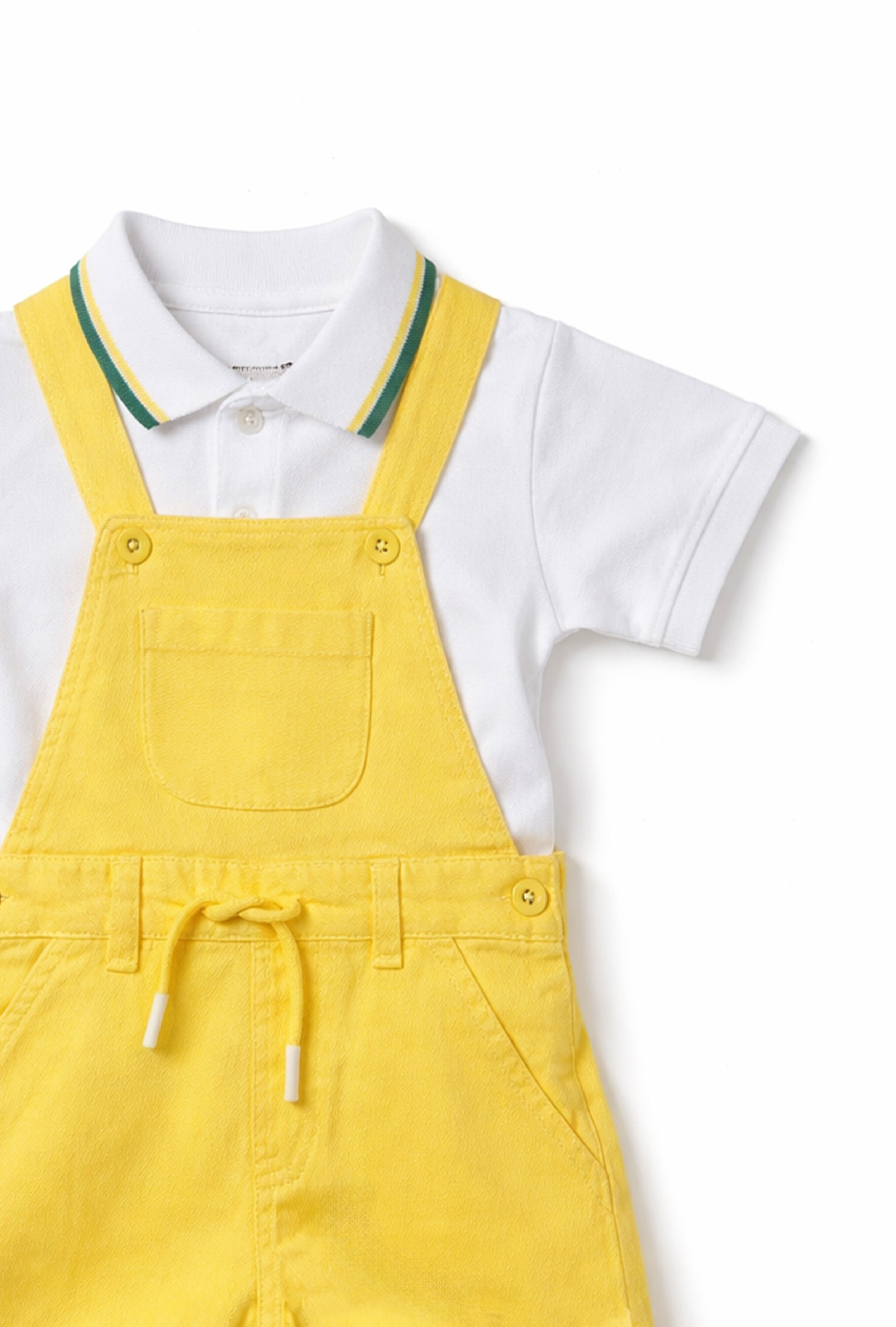 Nuberry Boys Dungaree | Soft & Breathable | Yellow