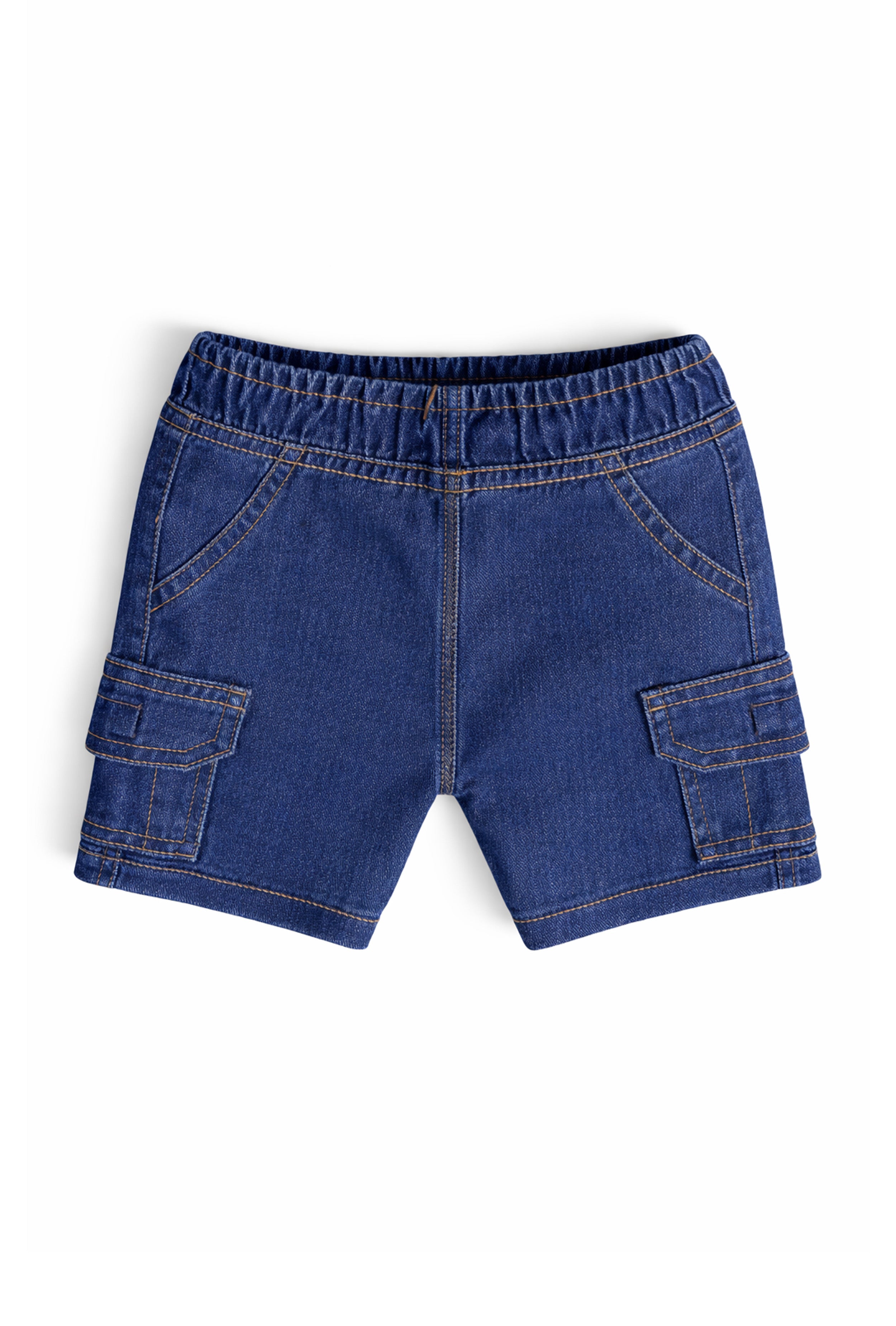 Nuberry Little Explorer Boys Denim Cargos Shorts | Soft, Comfy & Stylish