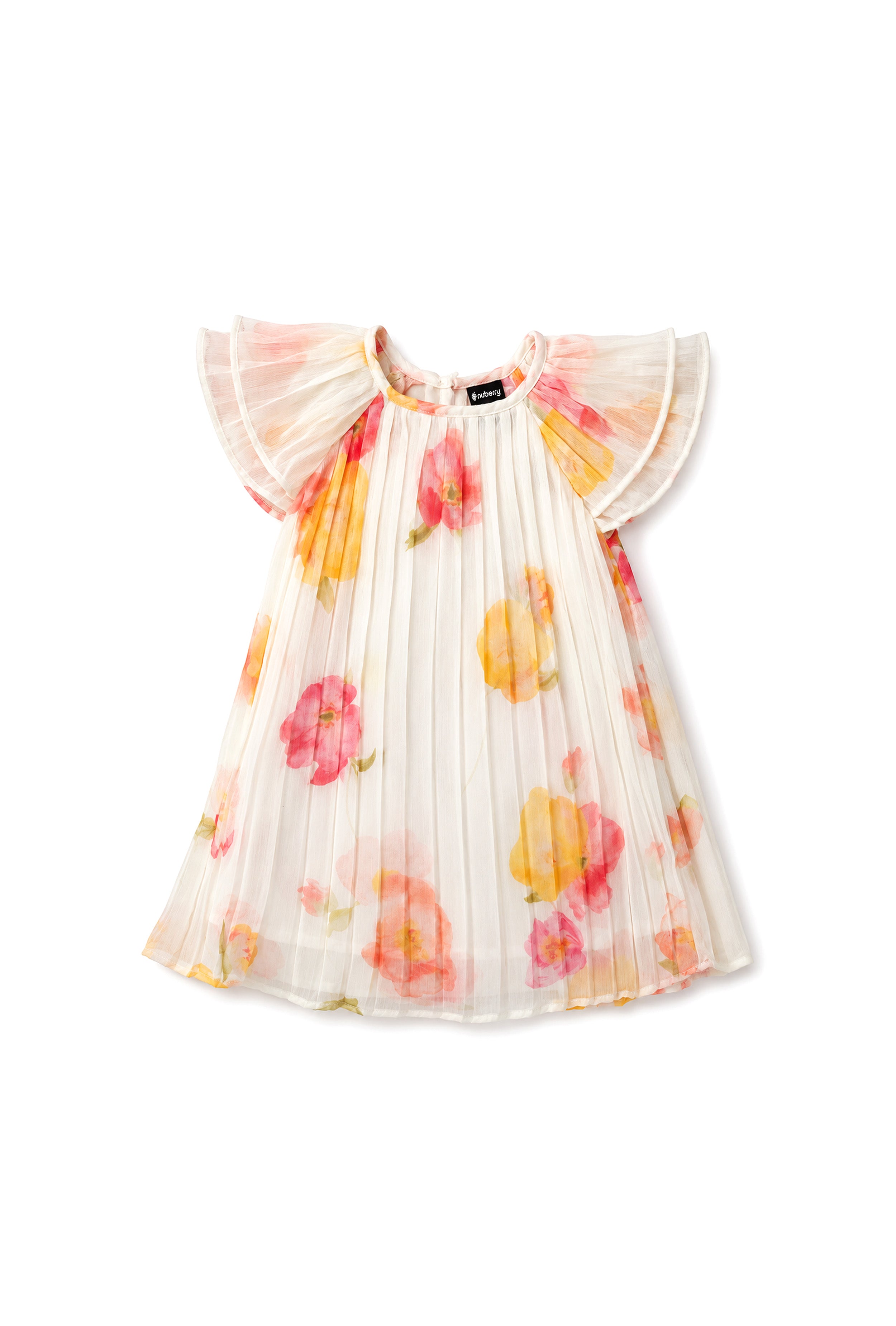 Nuberry Girls Pleated Dress | Elegant Style, Soft Comfort & Everyday Charm