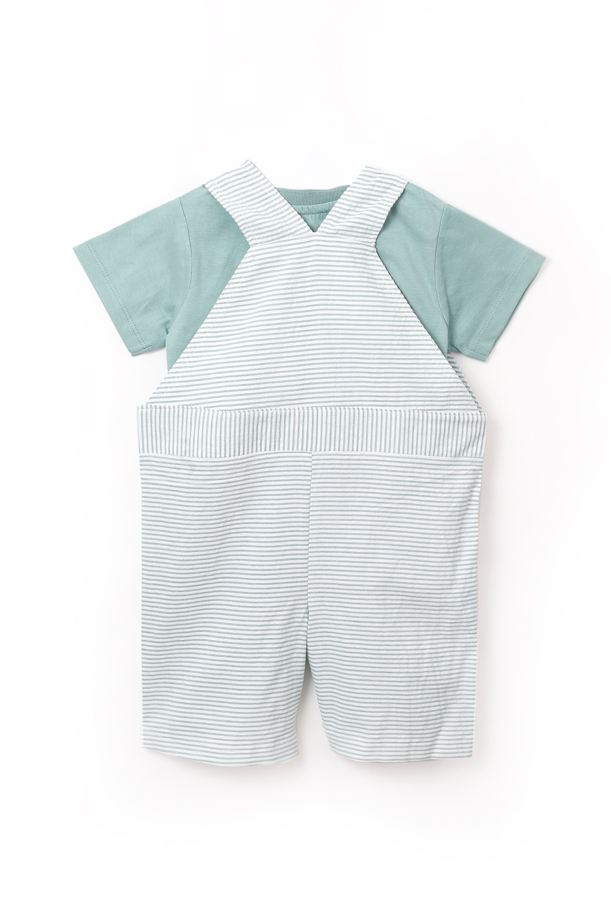 NUBERRY KIDS - BOY SEERSUCKER DUNGAREE YELLOW