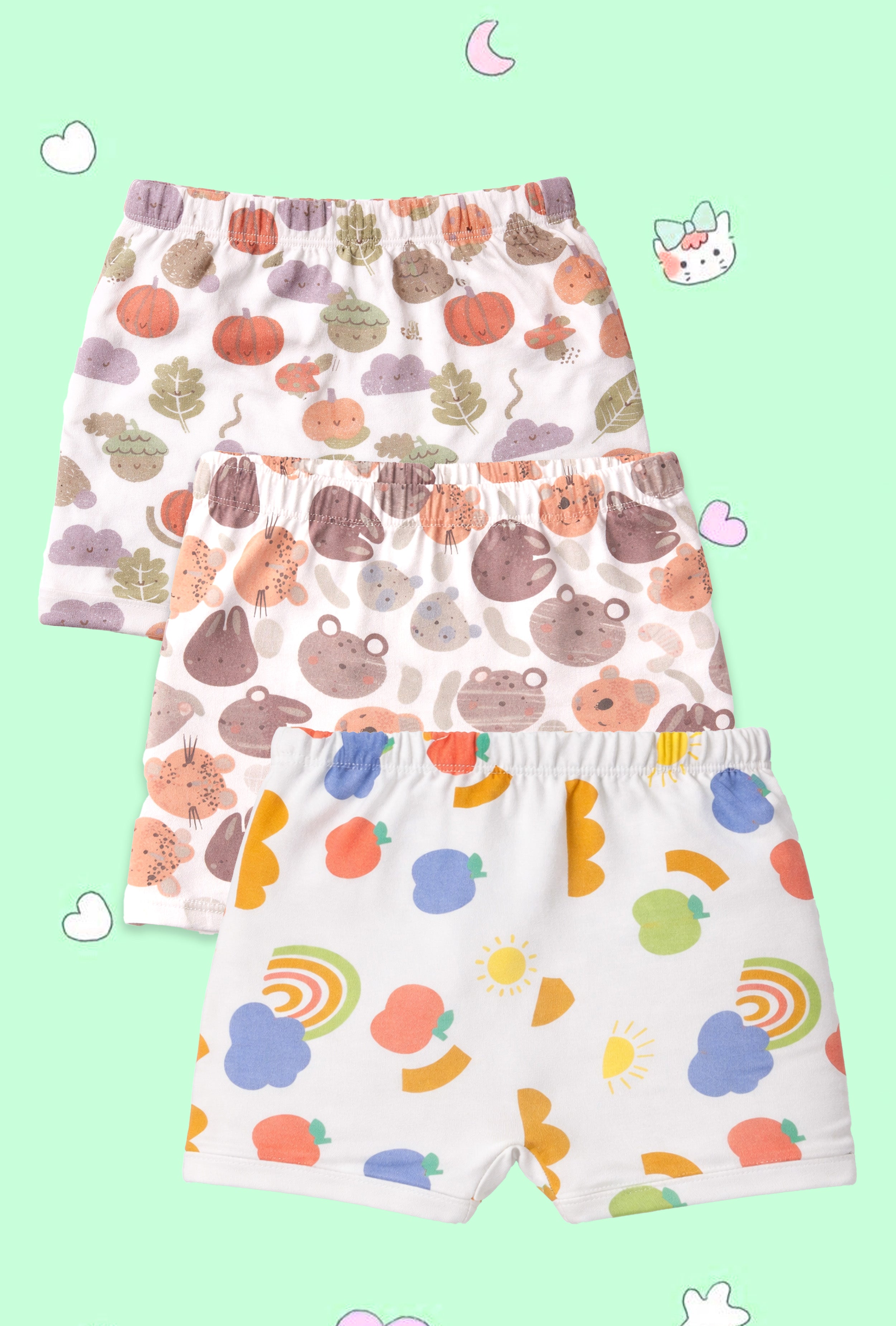 Soft, Breathable & Unisex | Nuberry Baby Shorts Set of 3