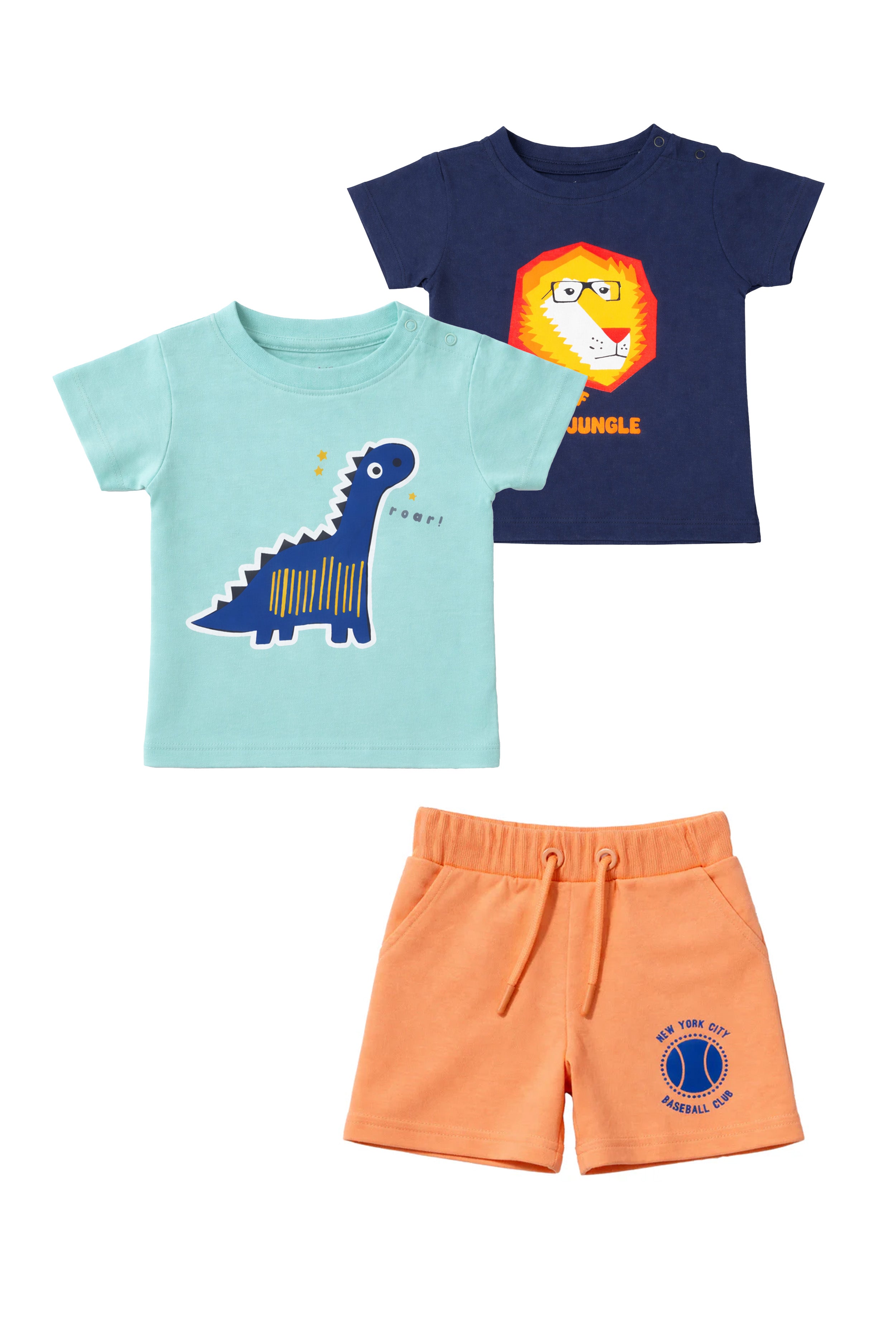 Double Style, Triple Comfort | Nuberry Boys 2 T-Shirt & 1 Short Combo