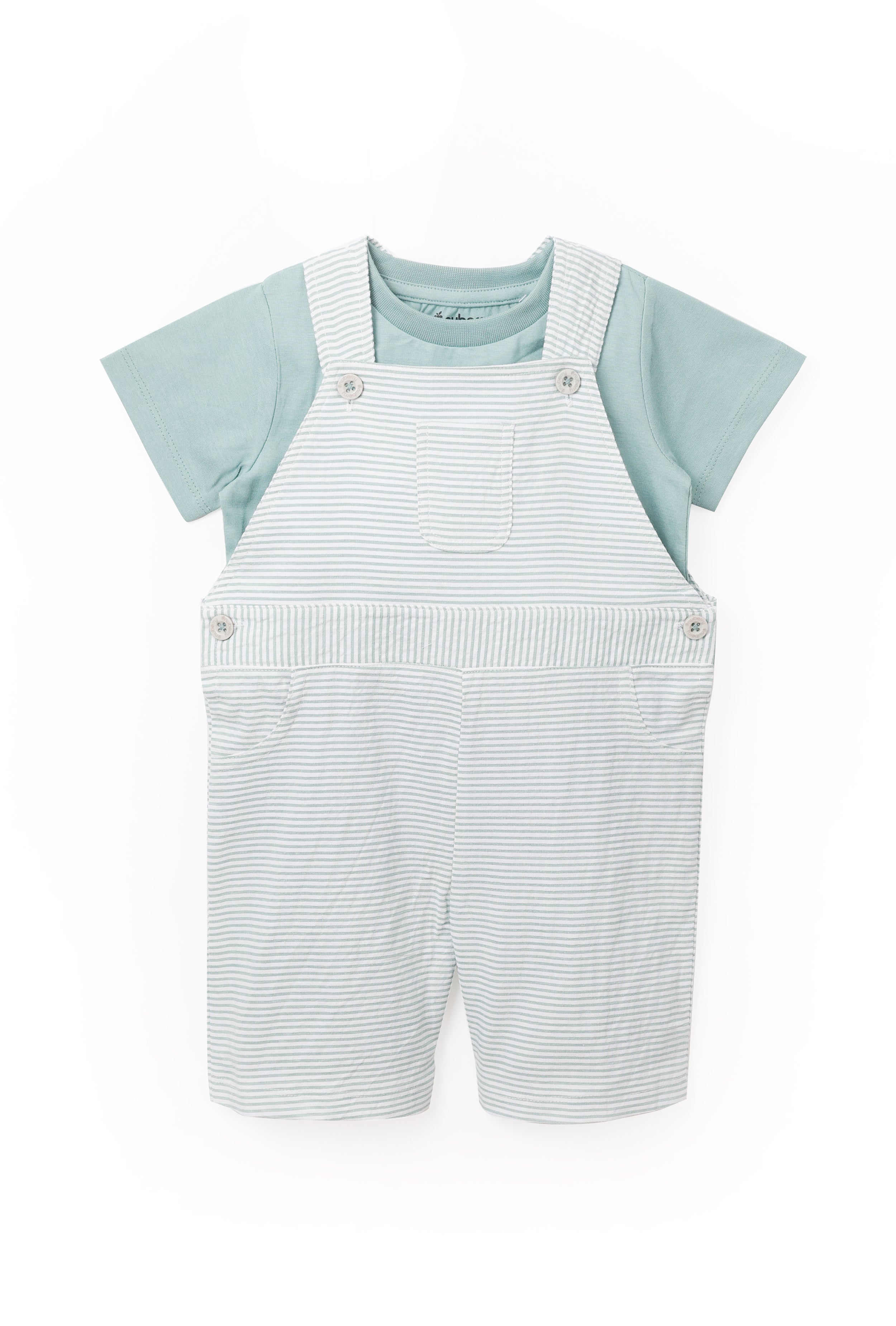 NUBERRY KIDS - BOY SEERSUCKER DUNGAREE YELLOW
