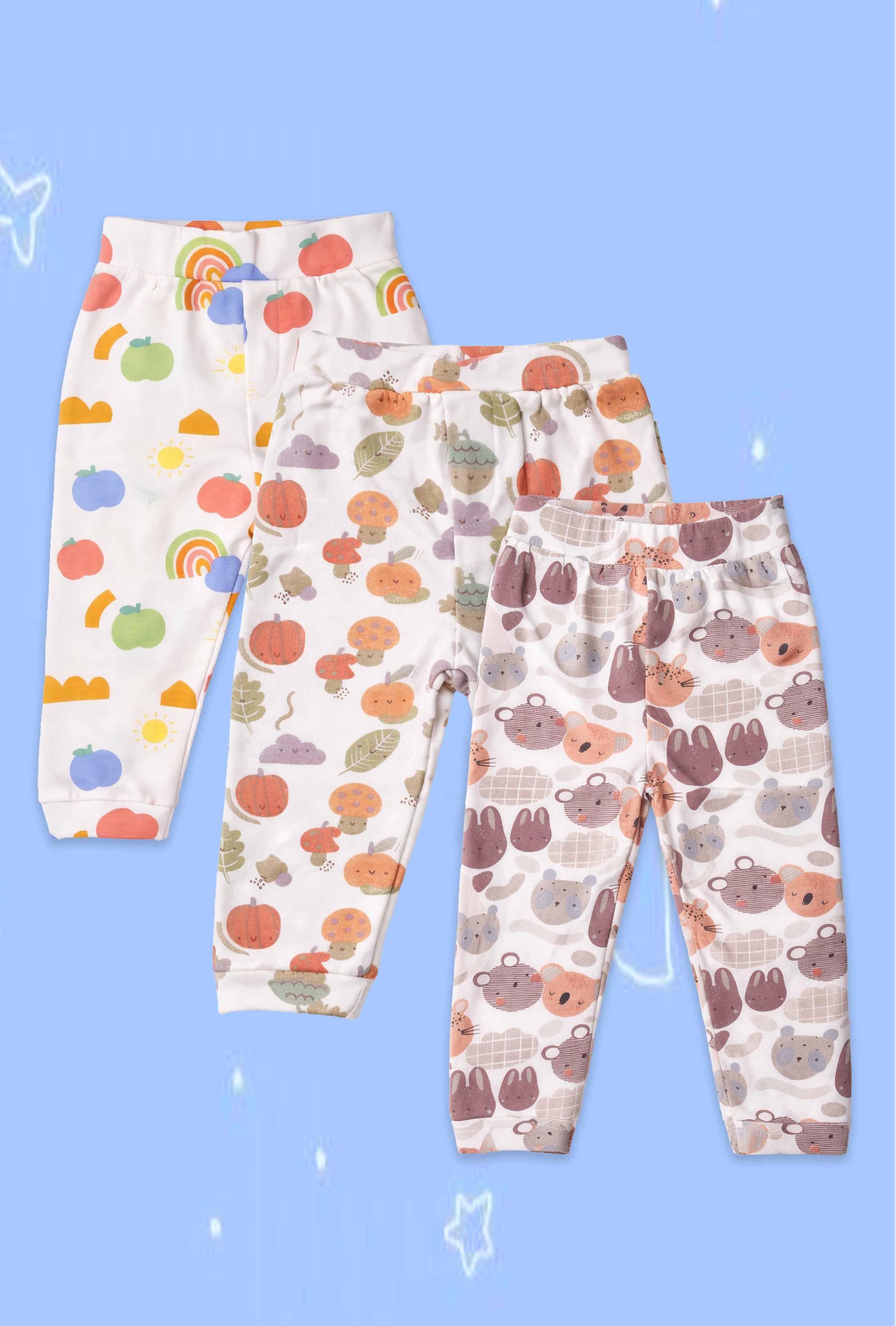 Gentle Comfort for Boys & Girls | Nuberry Unisex Baby Pants (Pack of 3)