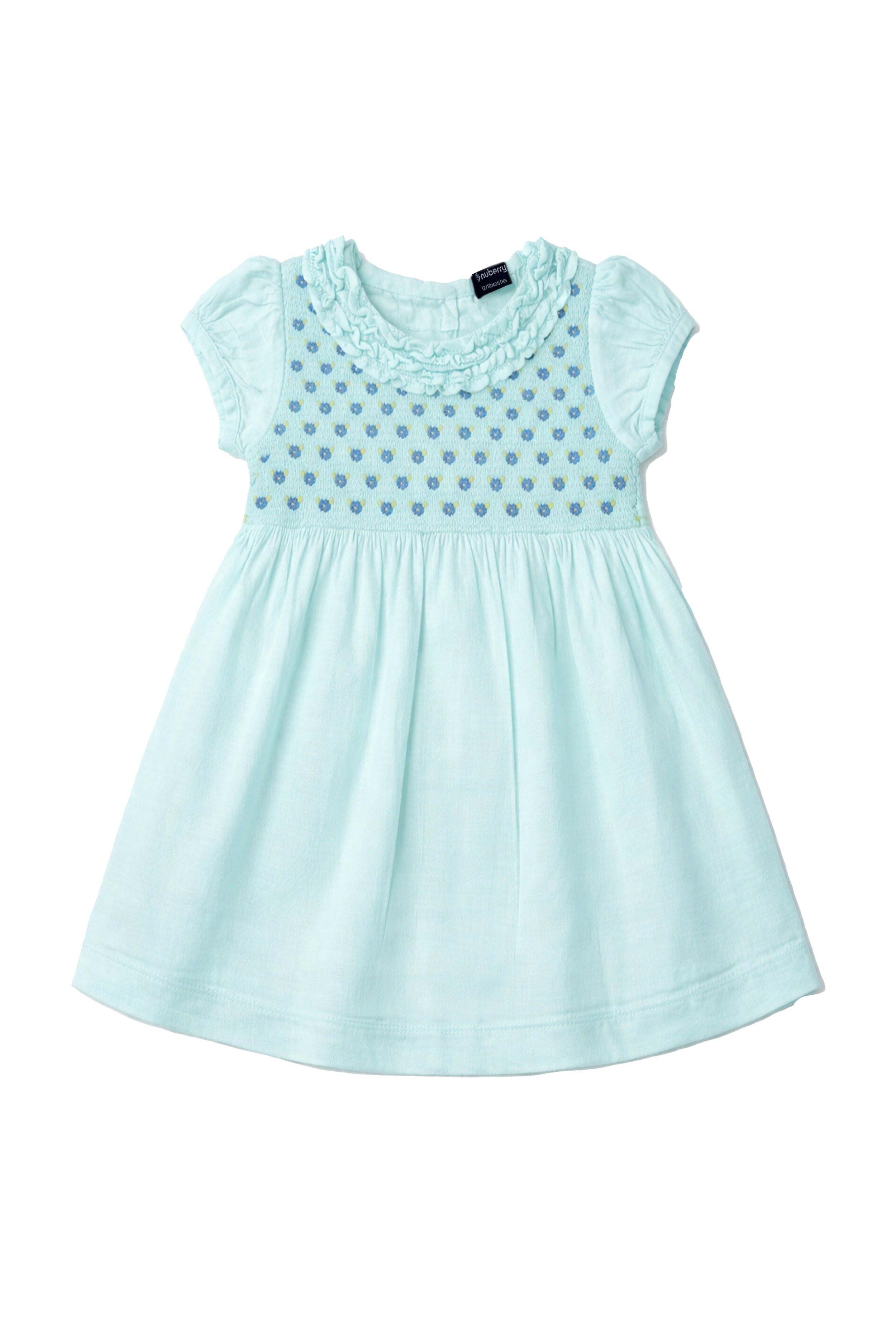 Soft Cotton Smocked Premium Embroidery Party Dress for Baby Girls - Neubaby Stores