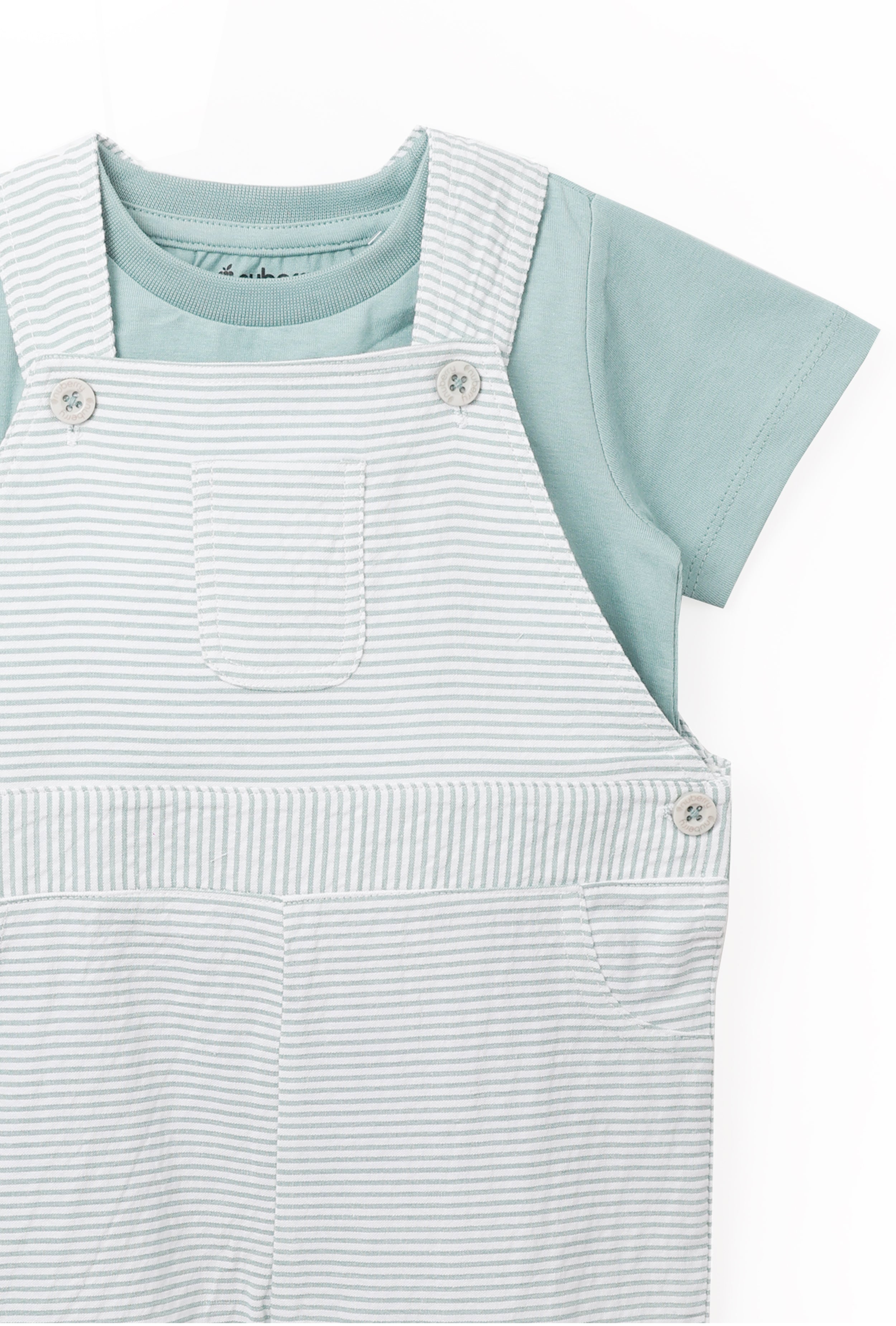 NUBERRY KIDS - BOY SEERSUCKER DUNGAREE YELLOW