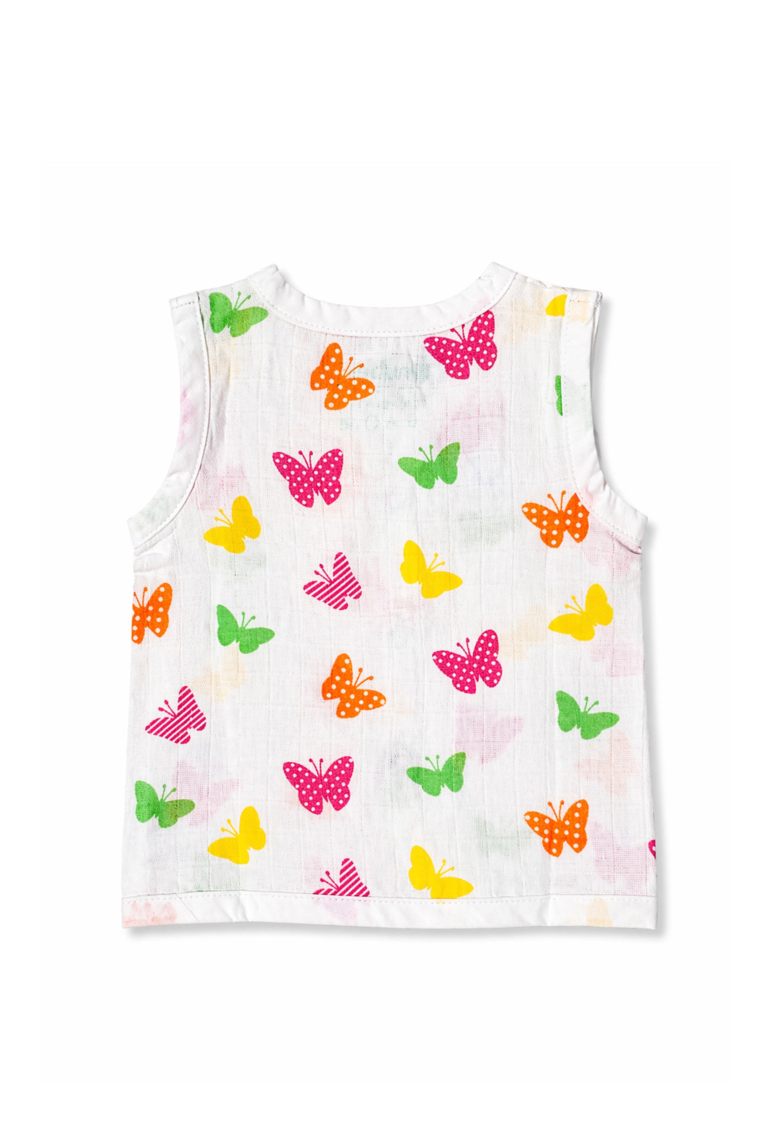 Nuberry Muslin Side Knot Jabla | Pack of 4 | Soft as Love, Light as a Dream