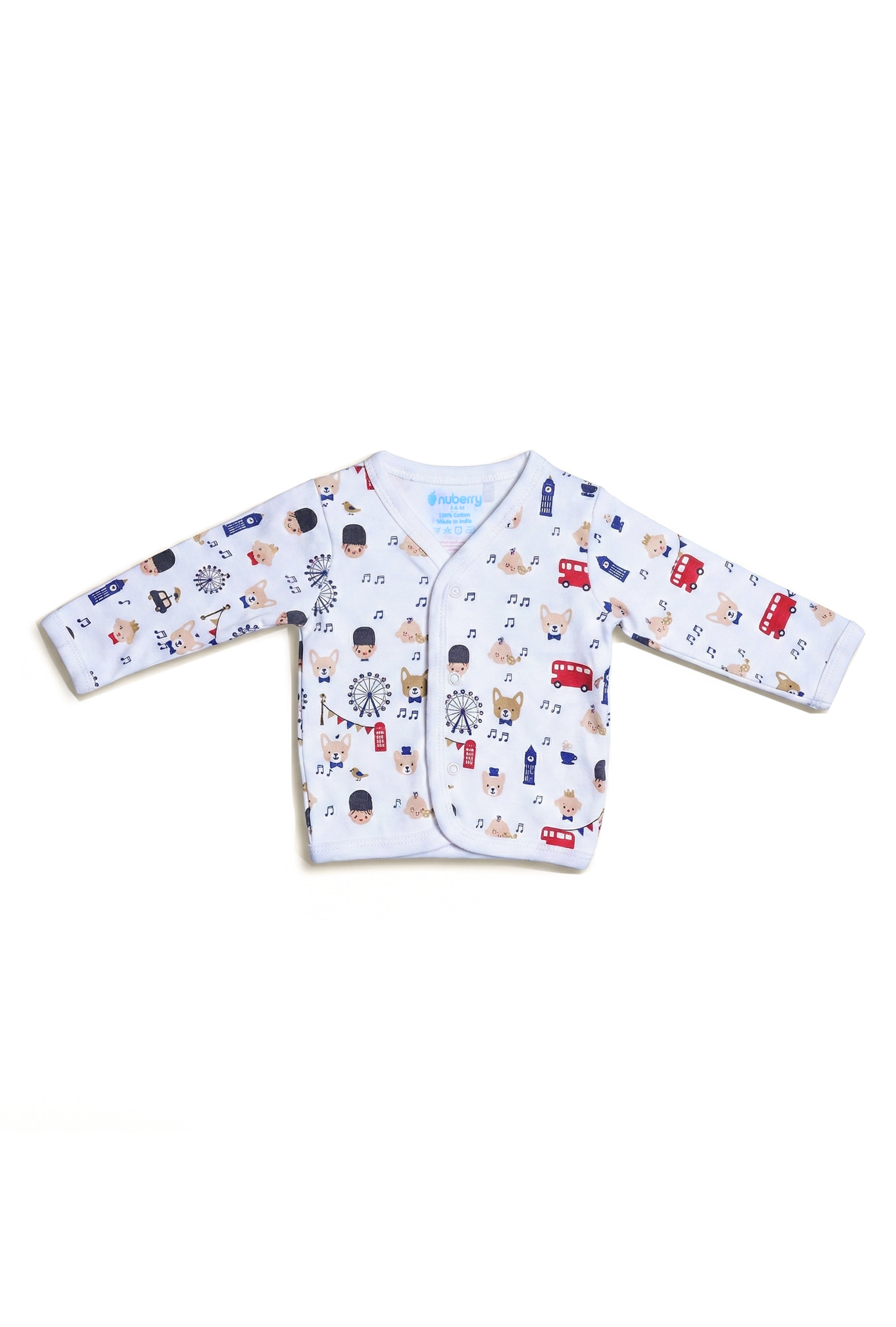 Nuberry Baby Boy Open Vest-Full Sleeve
