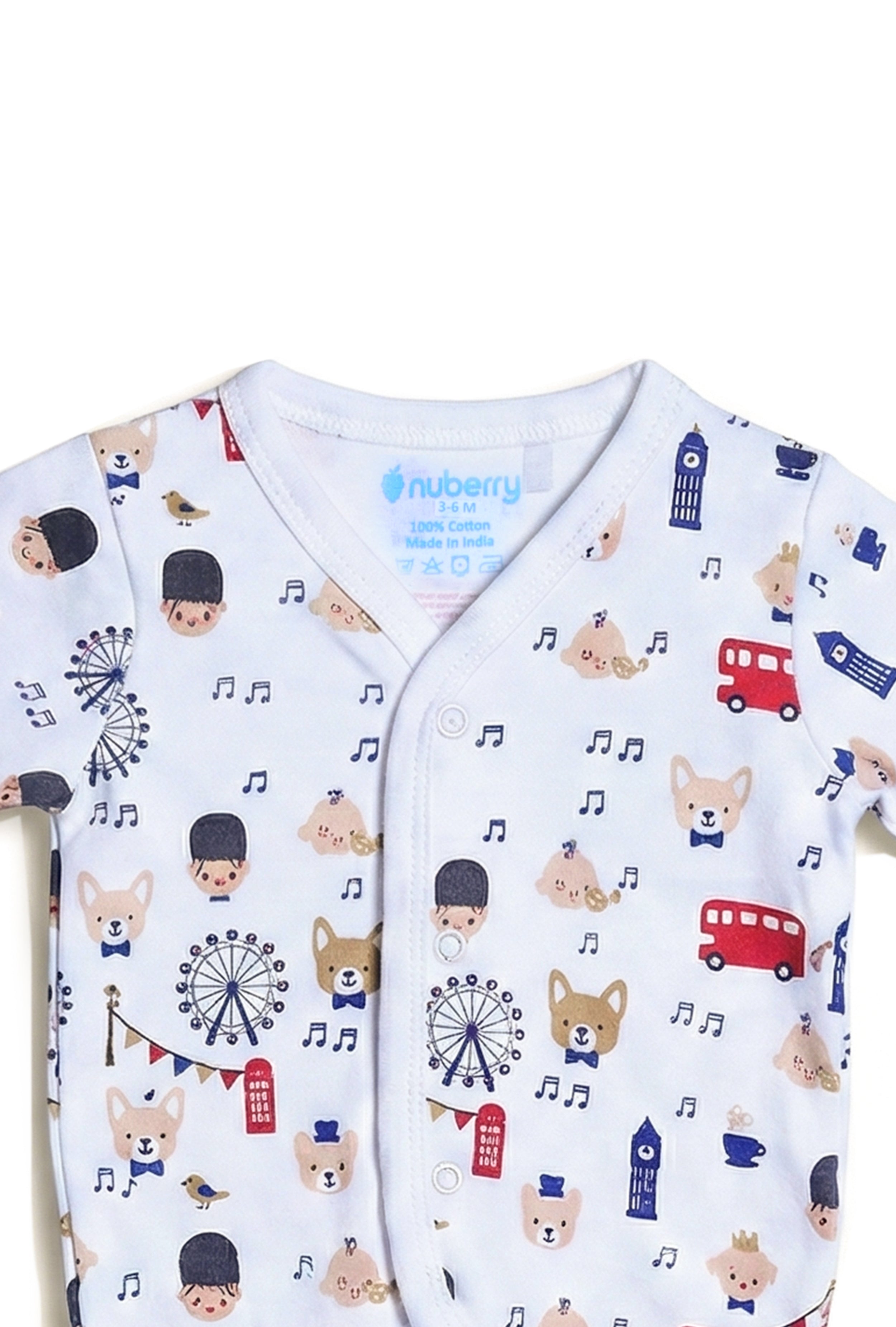 Nuberry Baby Boy Open Vest-Full Sleeve