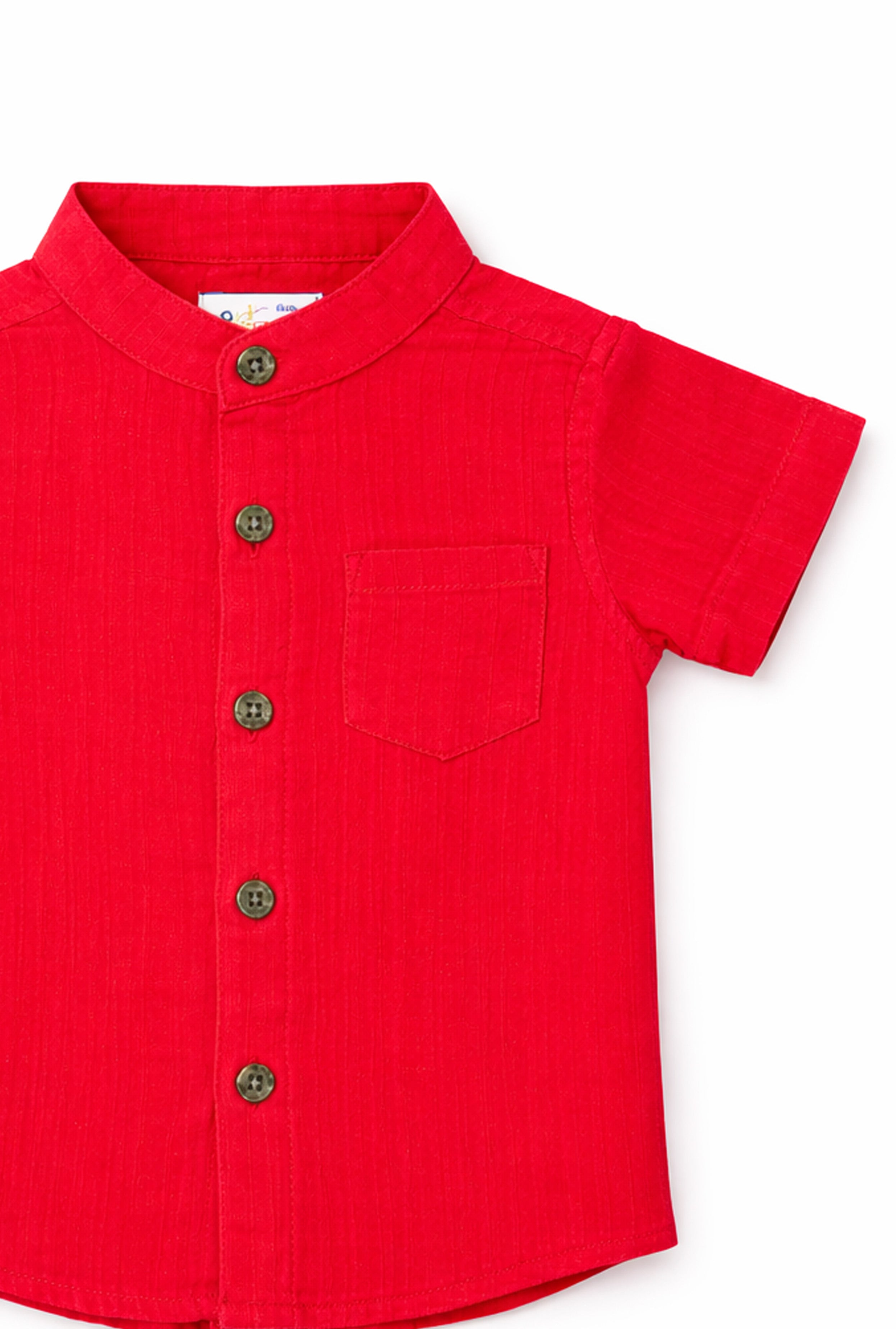 Nuberry Kids Half Sleeve Shirt | Sky Blue | Grey
