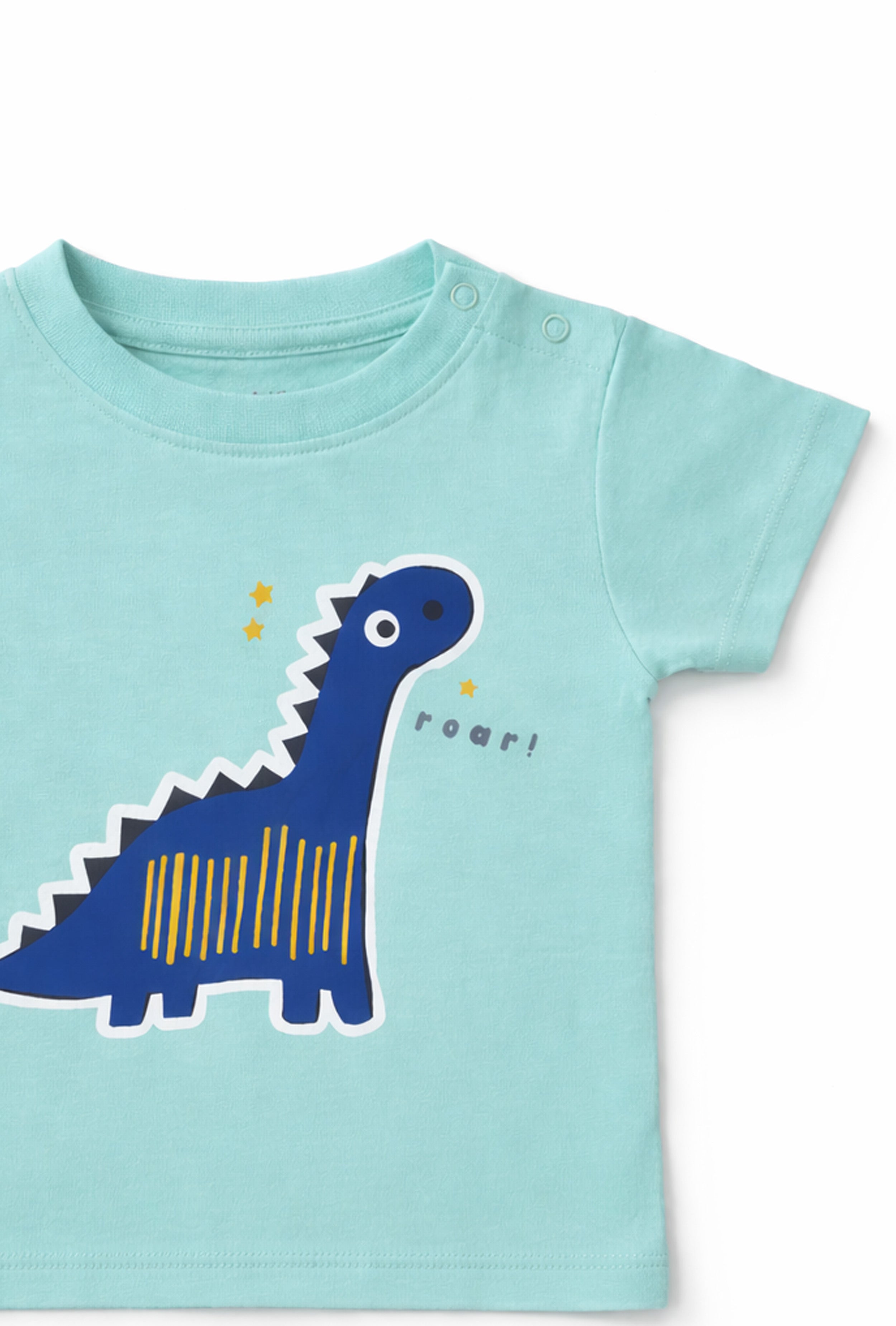 Little Explorer’s Favorite | Nuberry Dino Print Aqua Blue T-Shirt