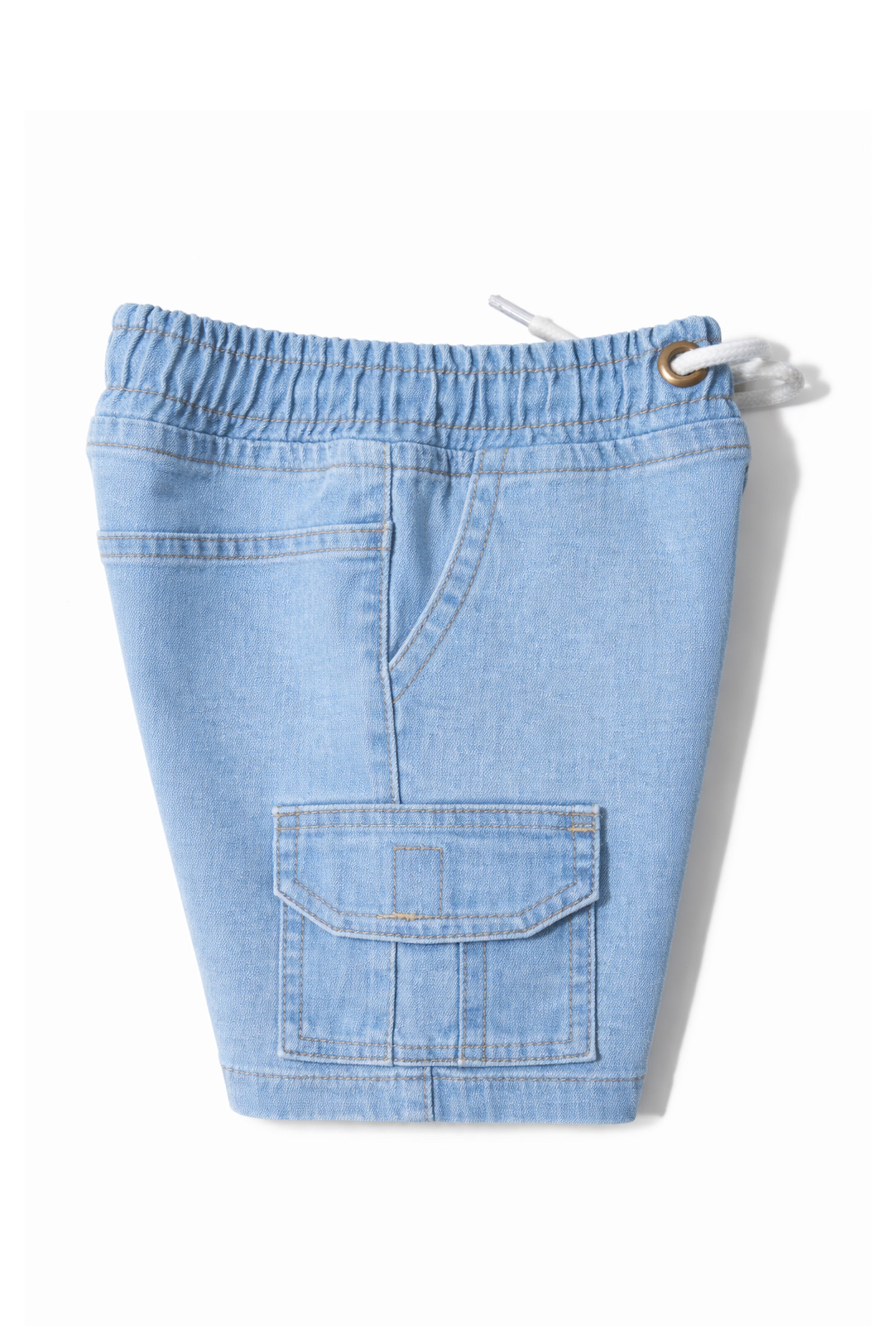 Nuberry Little Explorer Boys Denim Cargos Shorts | Soft, Comfy & Stylish