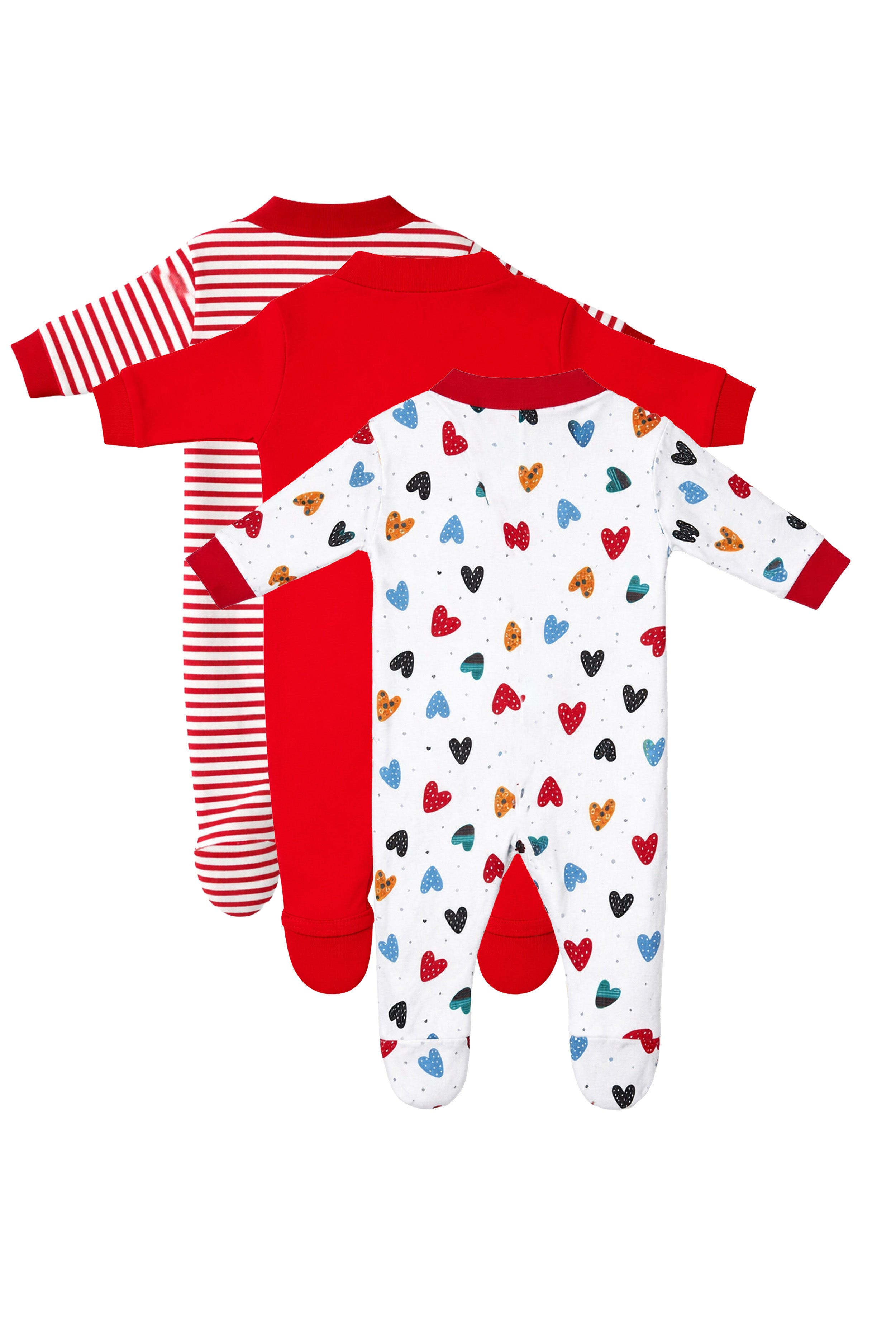 Chosen by Moms | Loved by Babies | Pure Cotton Sleep Suits (Pack of 3)