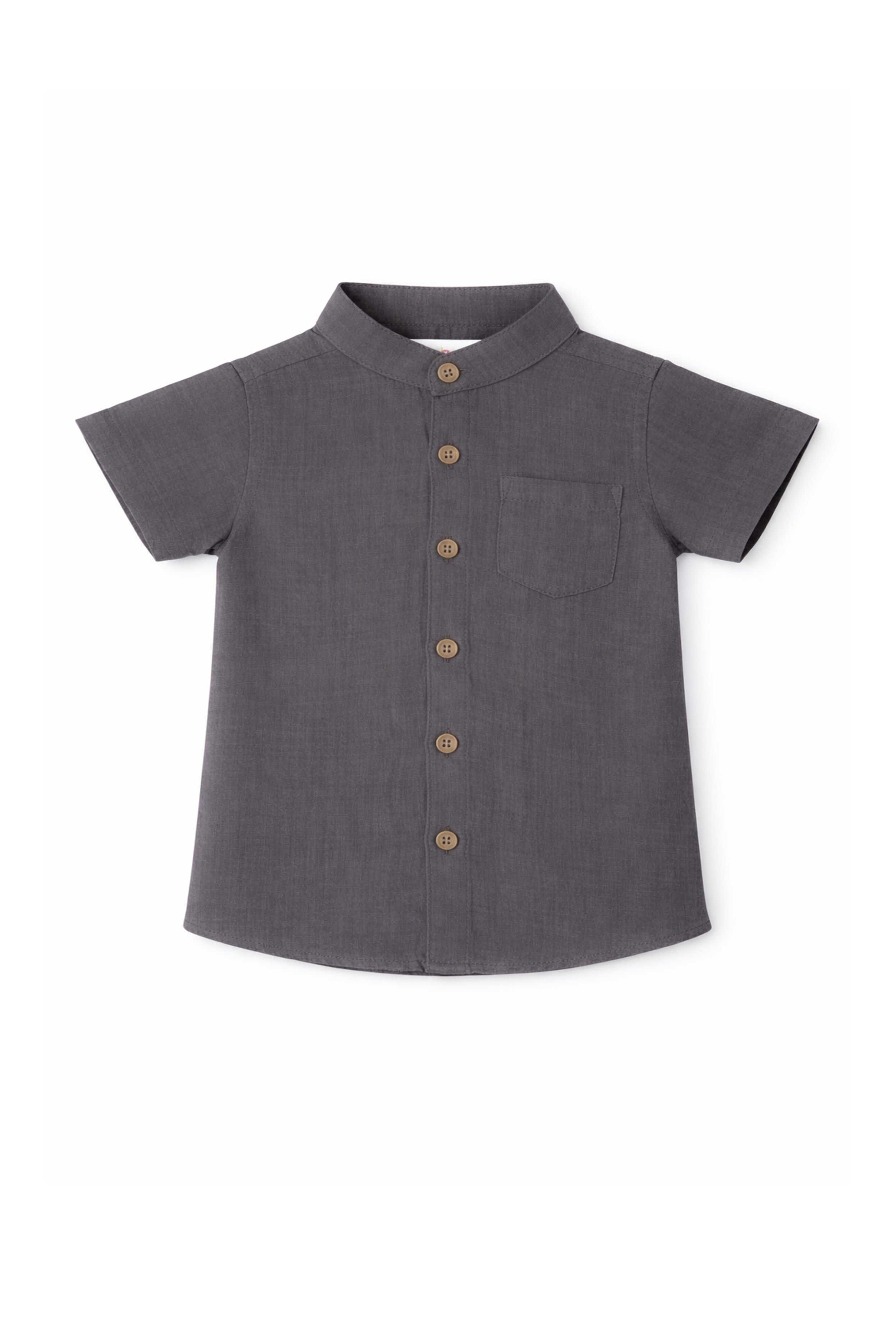 Nuberry Kids Half Sleeve Shirt | Sky Blue | Grey