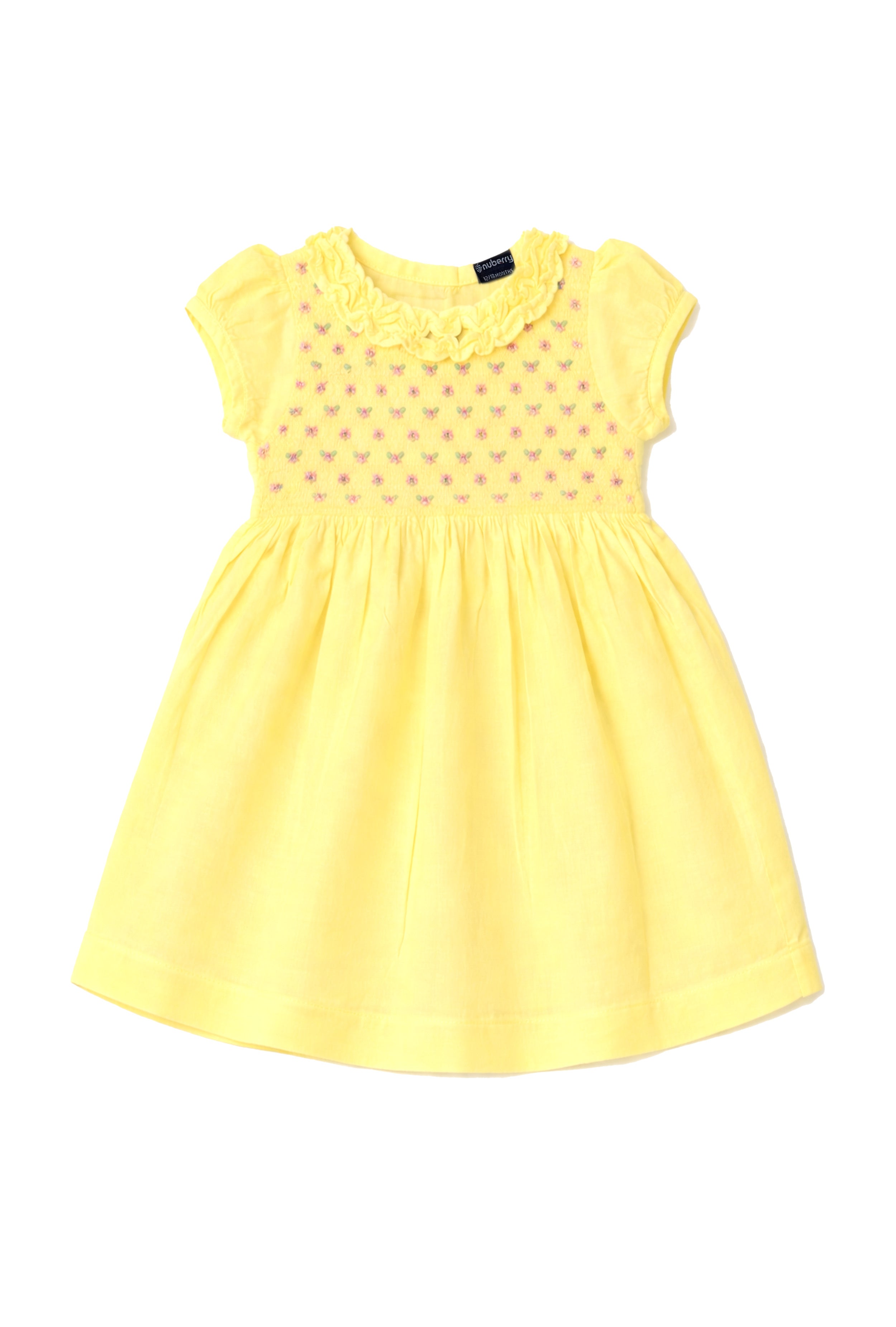 Soft Cotton Smocked Premium Embroidery Party Dress for Baby Girls - Neubaby Stores