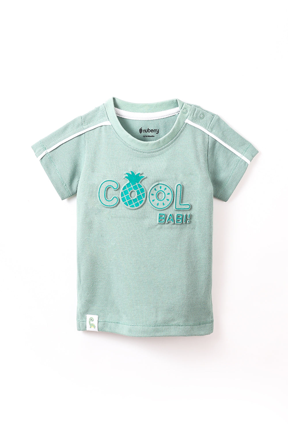 NUBERRY KIDS BOY-T-SHIRT-CASUAL ROUND NECK HALF SLEEVE GREEN