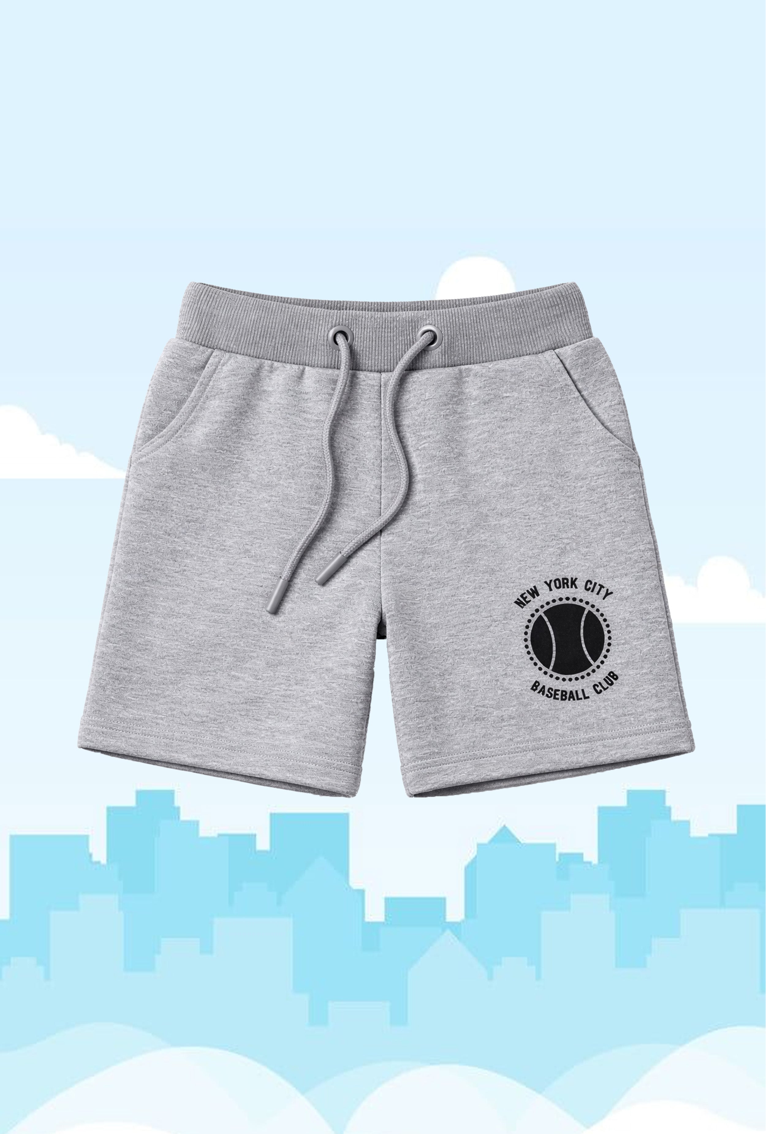 Nuberry Boys Shorts | Soft, Playful & Everyday Comfort | Grey