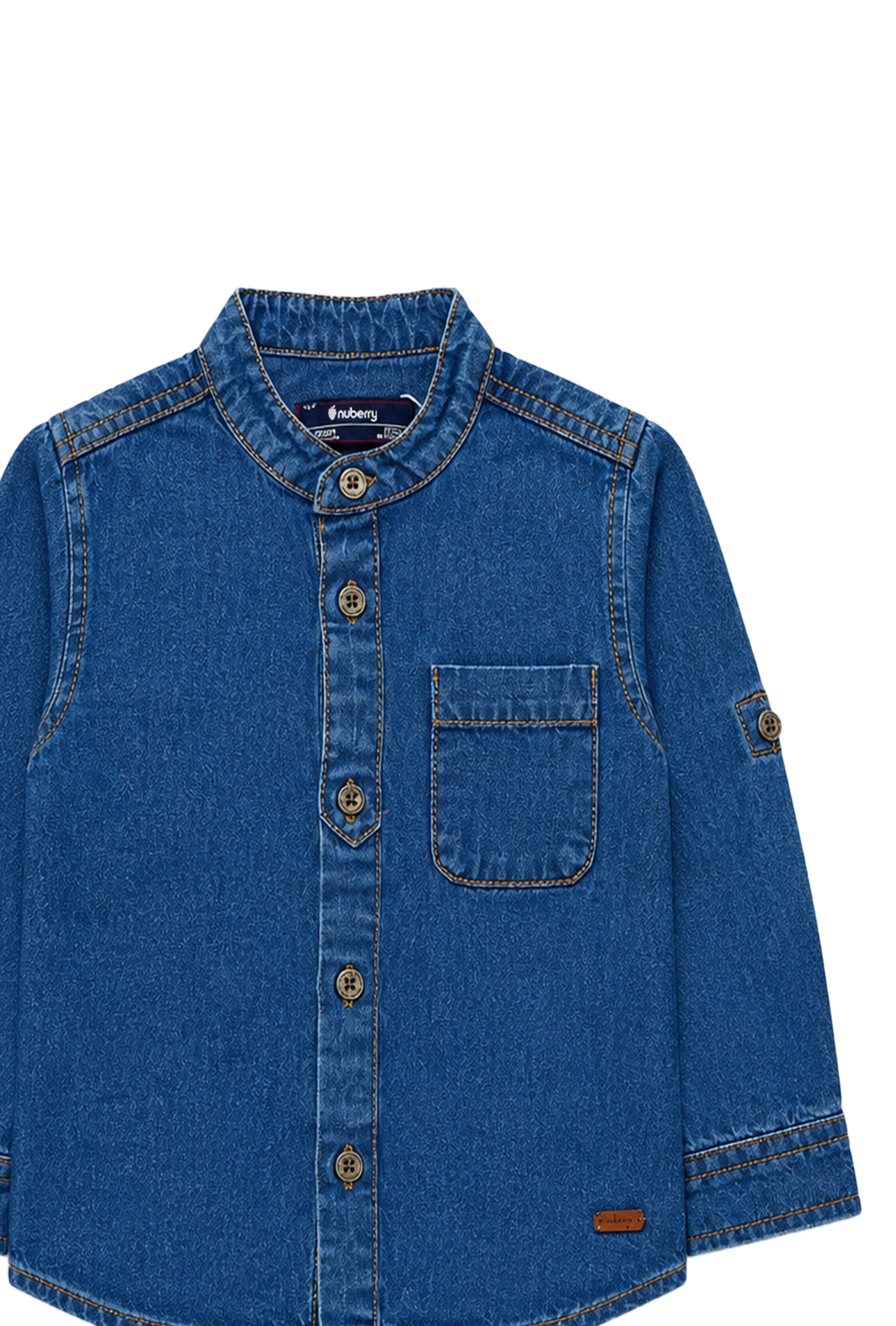 Nuberry Boys Premium Denim Full Sleeve Shirt | Smart Style | Everyday Comfort
