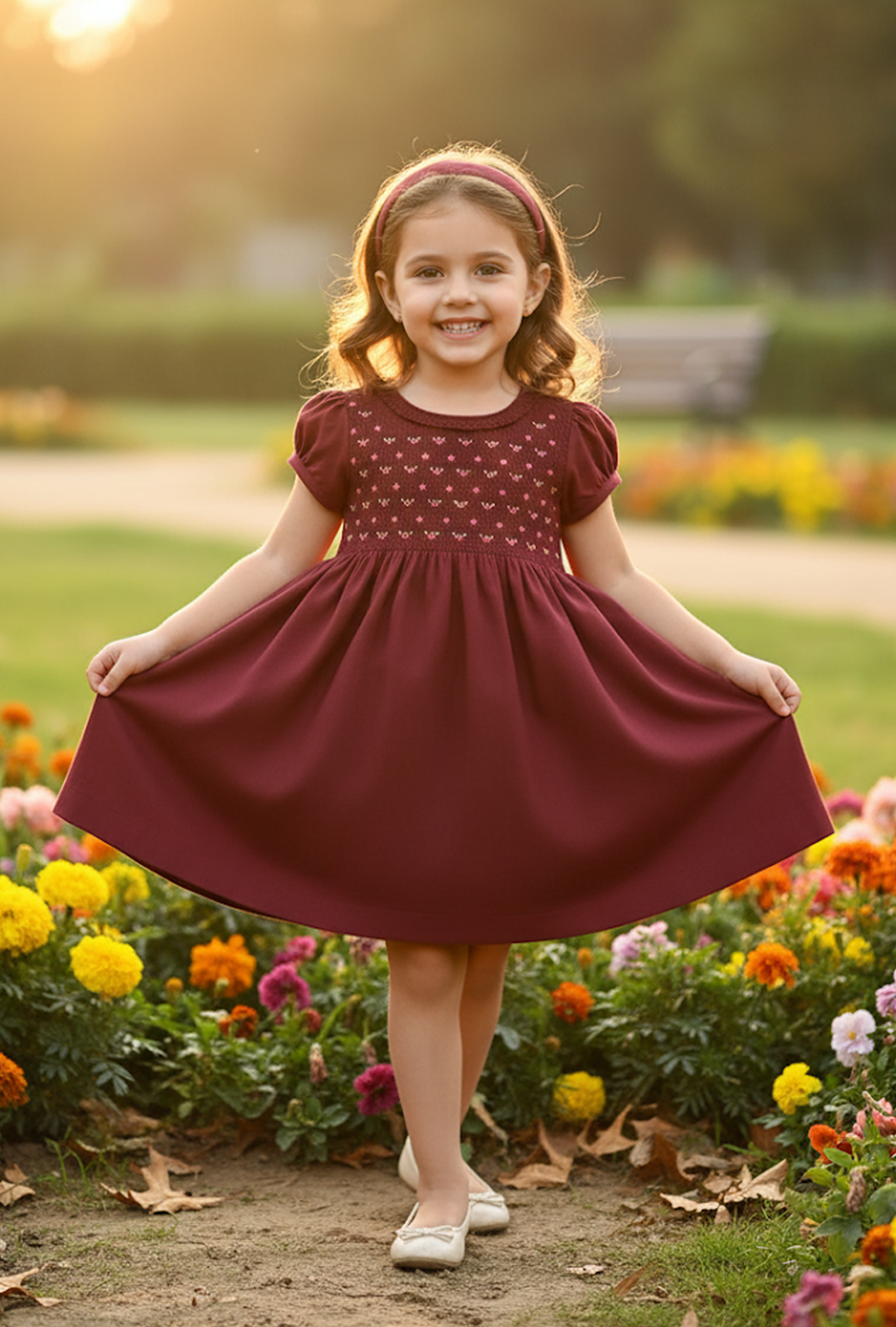 Nuberry Girls Smocking Dress
