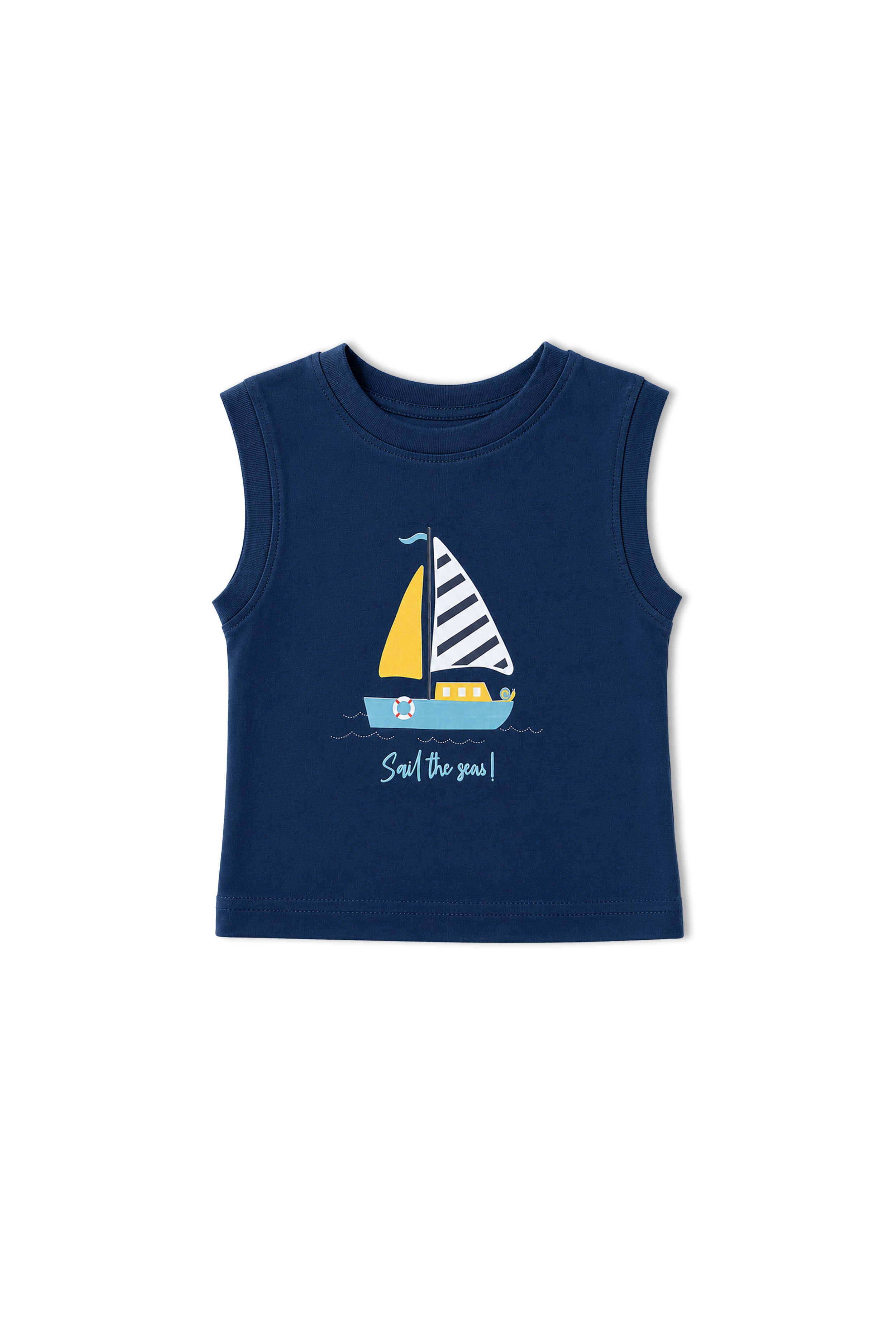 Nuberry Boys Sleeveless Co-ord Set | Soft & Breathable