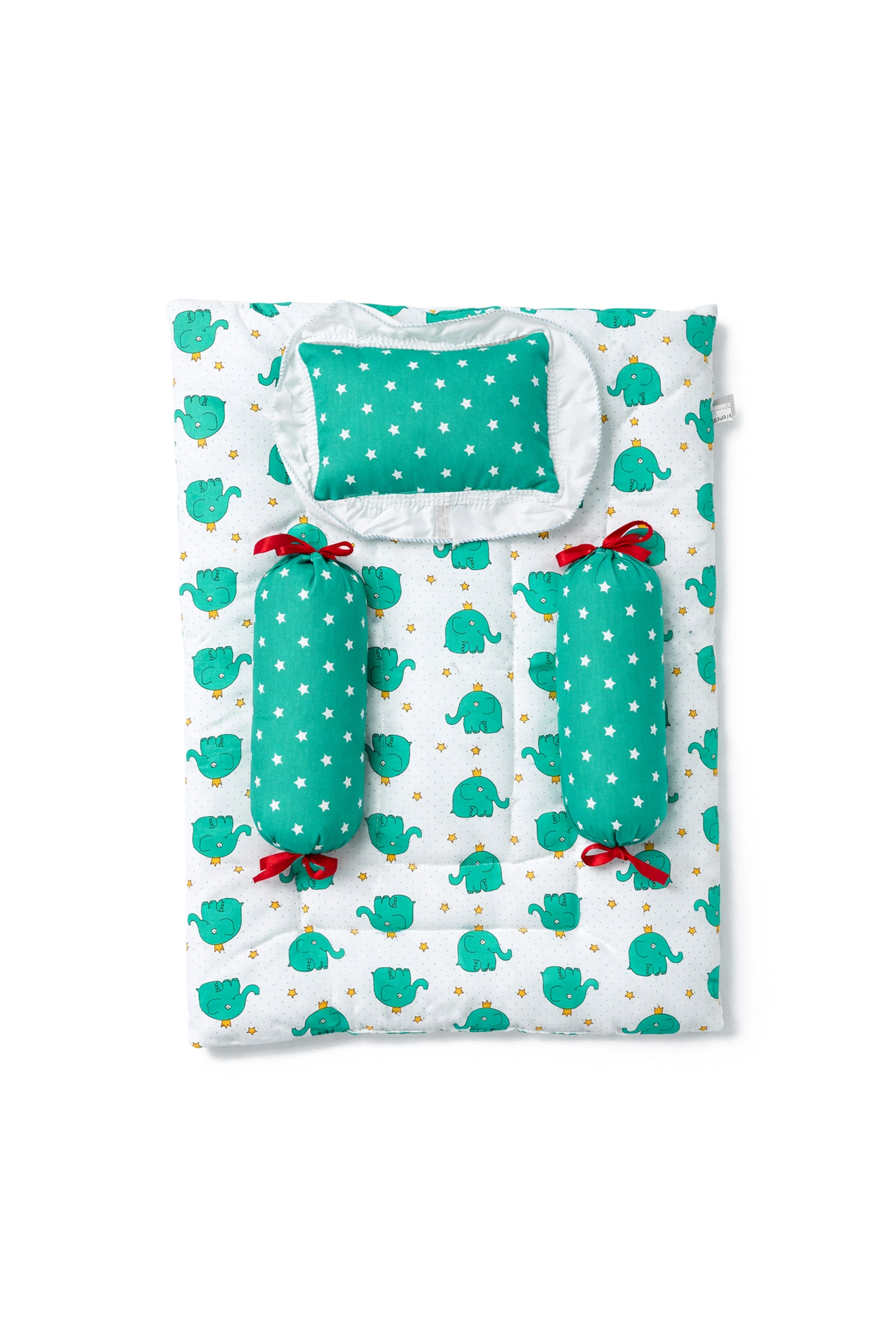 Baby Bed with Bolsters, Bed with Mosquito Net and Carry Nest (3 Pcs Set)