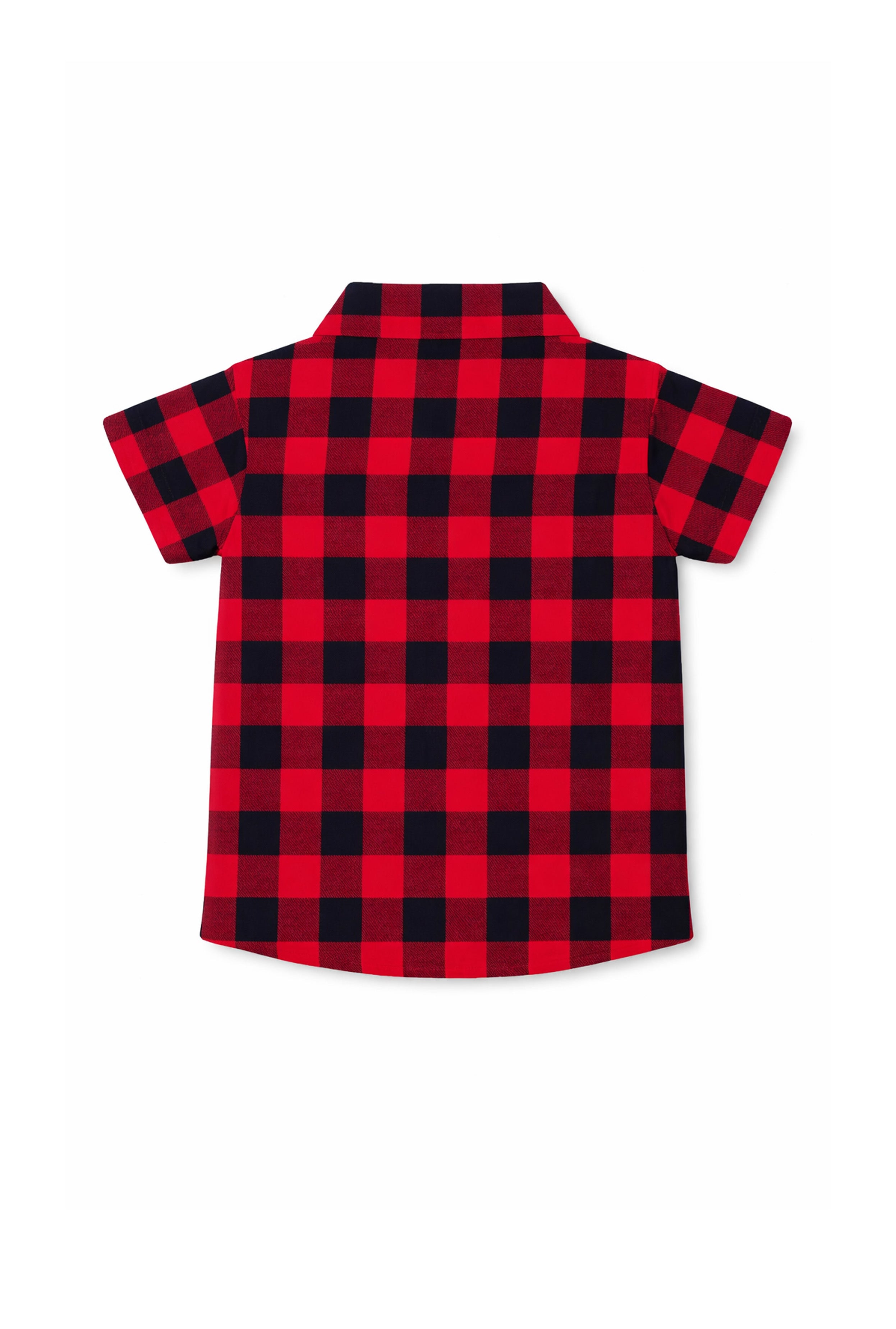 Nuberry Kids Half Sleeve Checks Shirt | Red