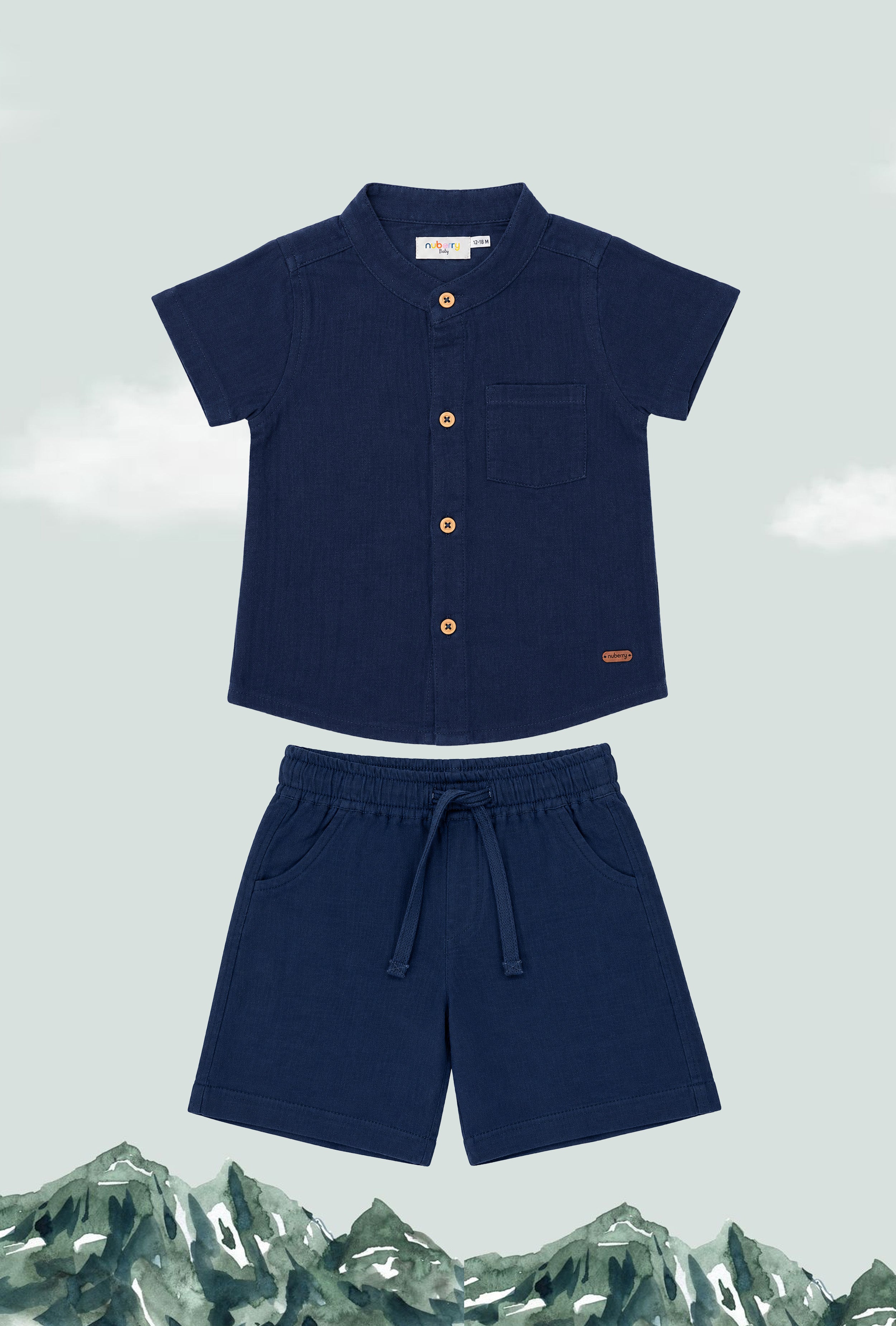 Nuberry Muslin Jabla Half Sleeve & Shorts | Soft Hugs for Your Little One