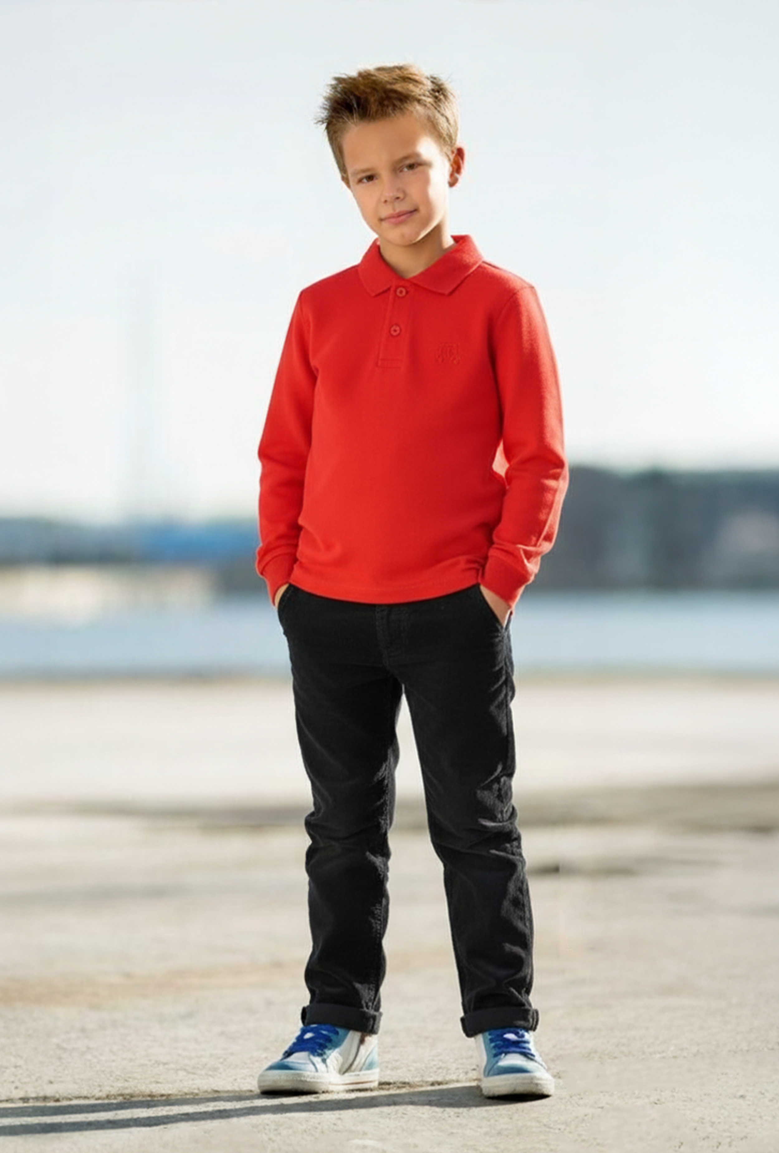 Nuberry Kids Boy Full Sleeve Polo T-Shirt