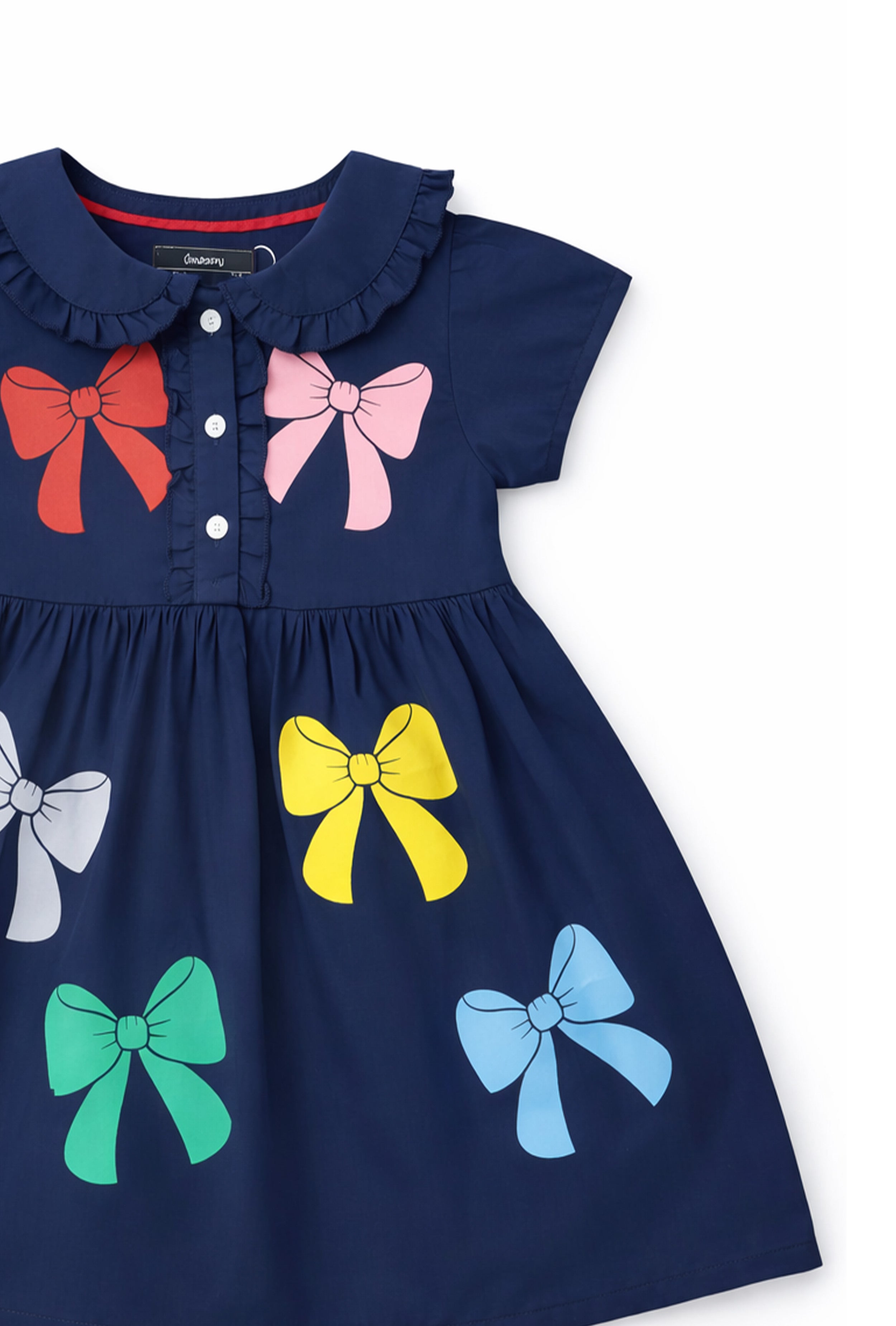 Colourful Bow Everyday Dress for Girls - Neubaby Stores