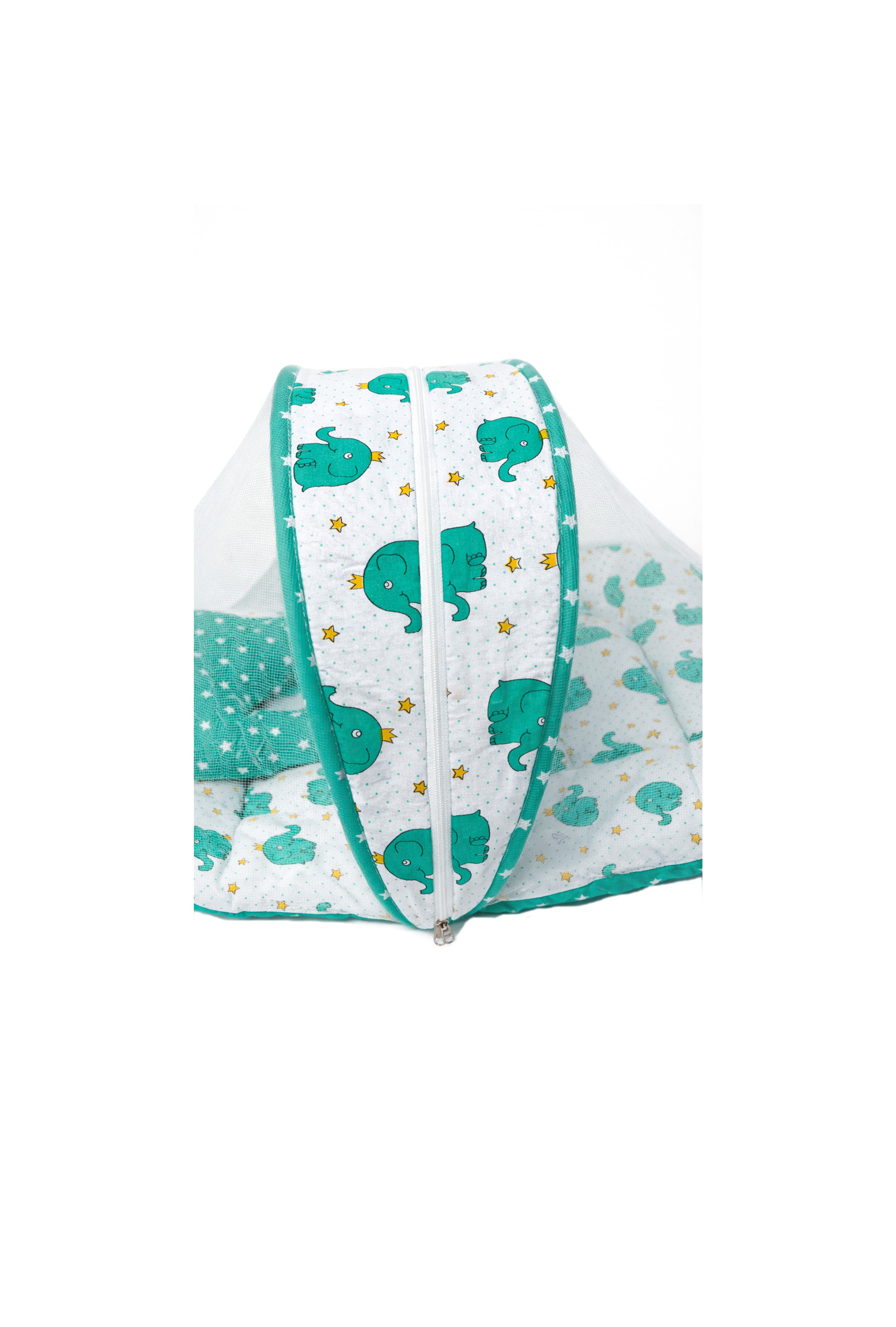 Baby Bed with Bolsters, Bed with Mosquito Net and Carry Nest (3 Pcs Set)