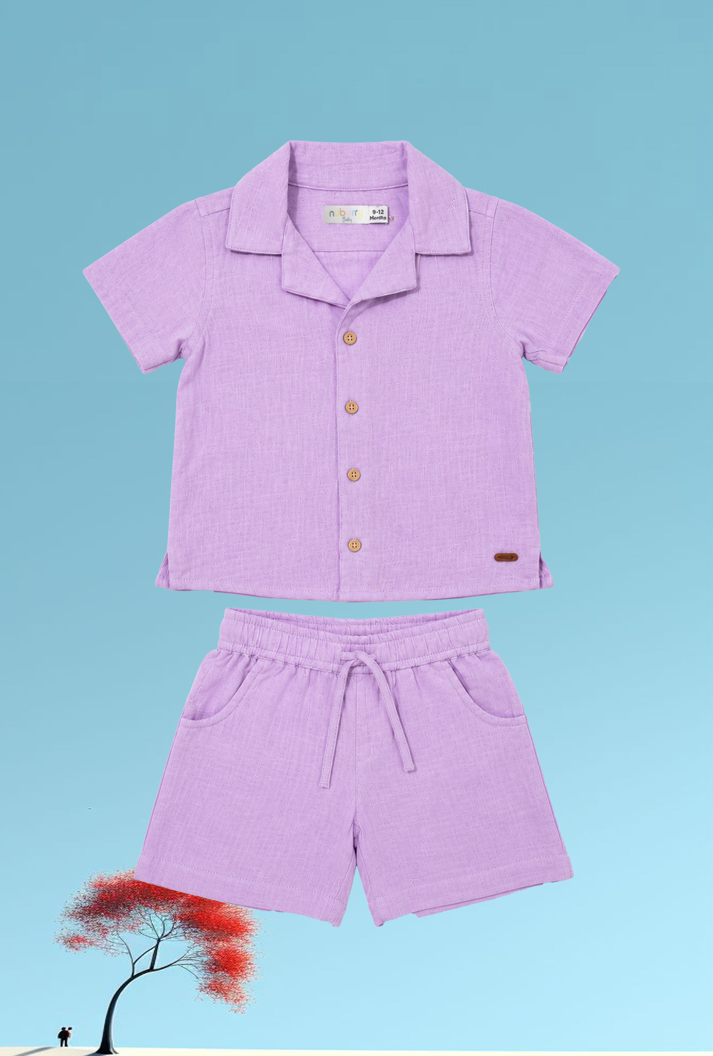 Nuberry Muslin Jabla Half Sleeve & Shorts | Soft Hugs for Your Little One