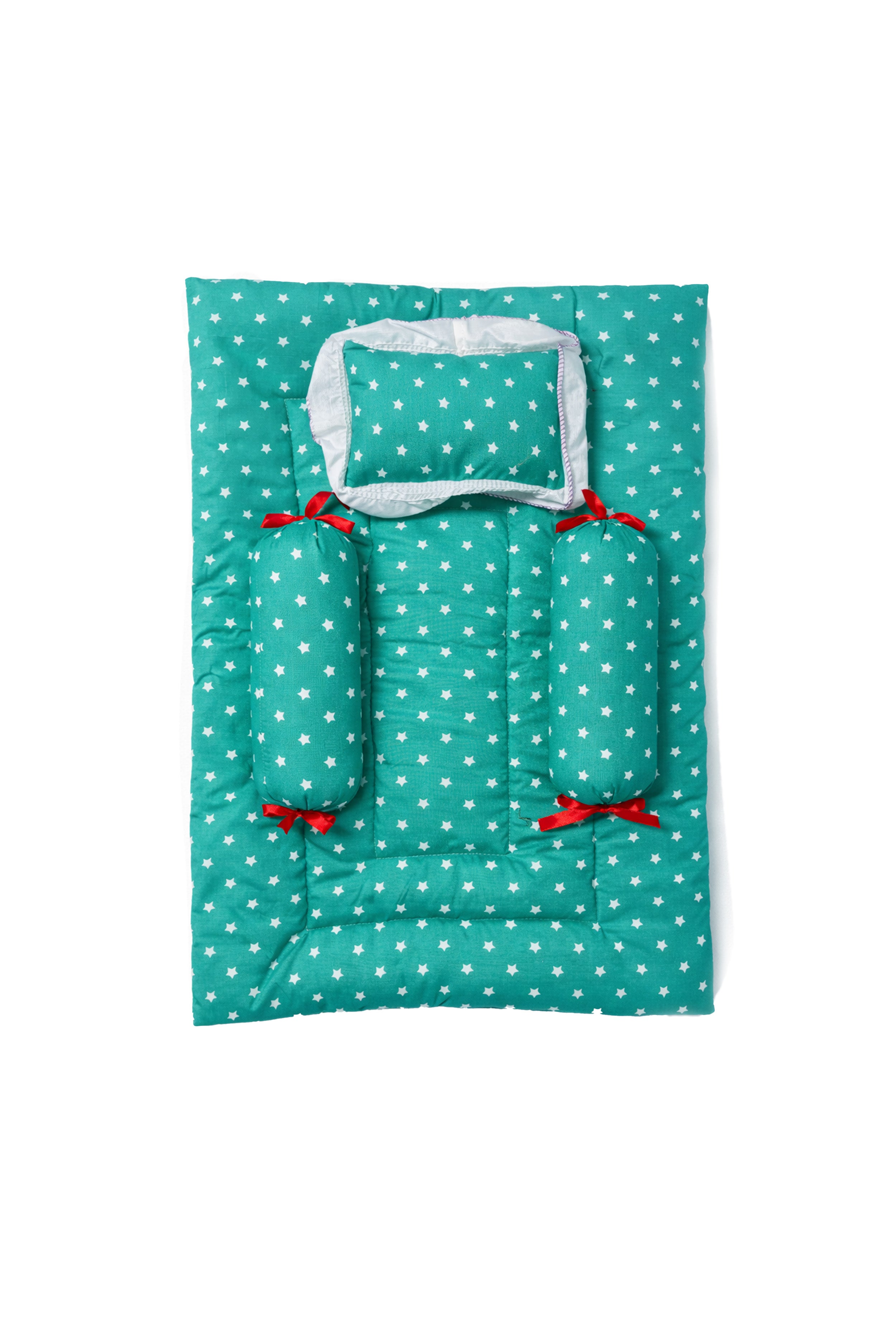 Baby Bed with Bolsters, Bed with Mosquito Net and Carry Nest (3 Pcs Set)