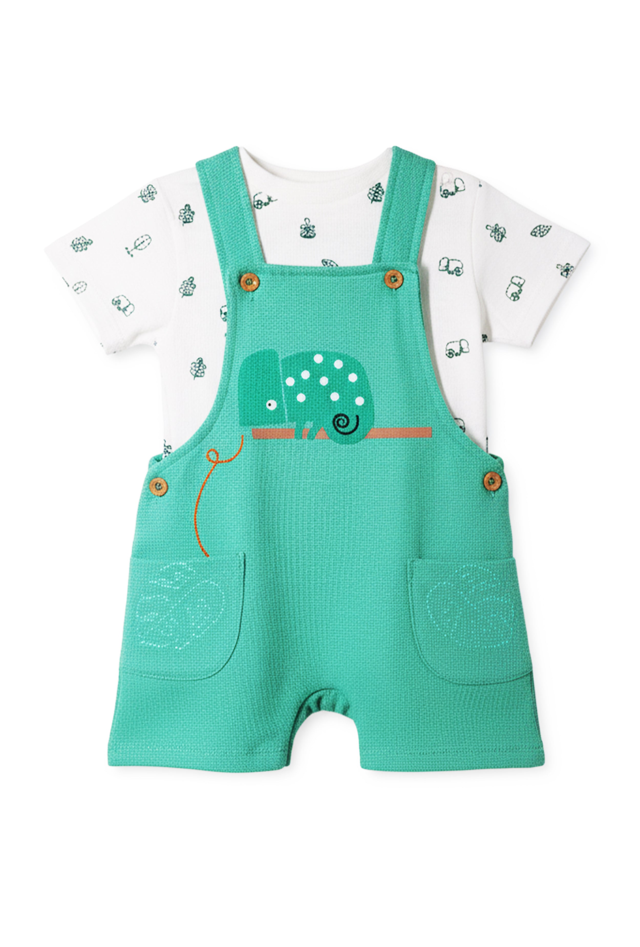 Nuberry Baby & Kids Boy Dungaree – Chameleon