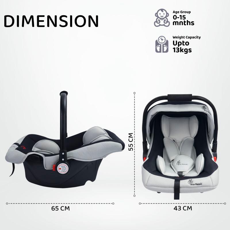 Cozy Carry Cot-Black Grey