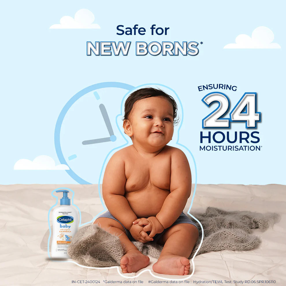 Cetaphil Baby Daily Lotion with Organic Calendula | Dermatologist Tested