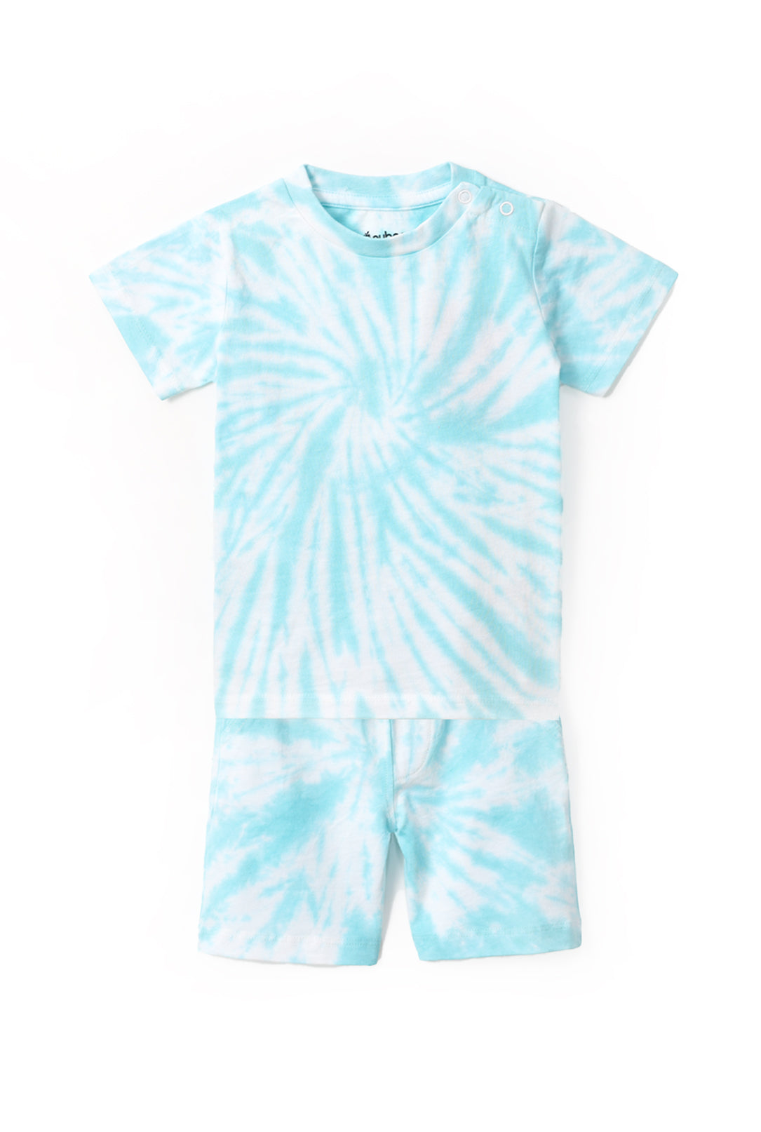 NUBERRY KIDS - BOY DIE AND DYE TEES AND SHORTS BLUE