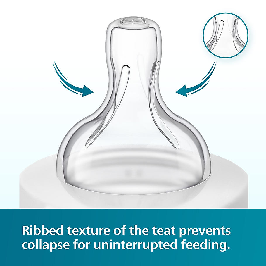 Philips Avent Natural Baby Feeding Bottle- | No.1 Brand Recommended by Moms Worldwide | Ideal for 1 months+| Natural Response Technology Mimics Breastfeeding | Uniquely Designed Nipple releases milk only when baby drinks | Pack of 1 | SCY903/01
