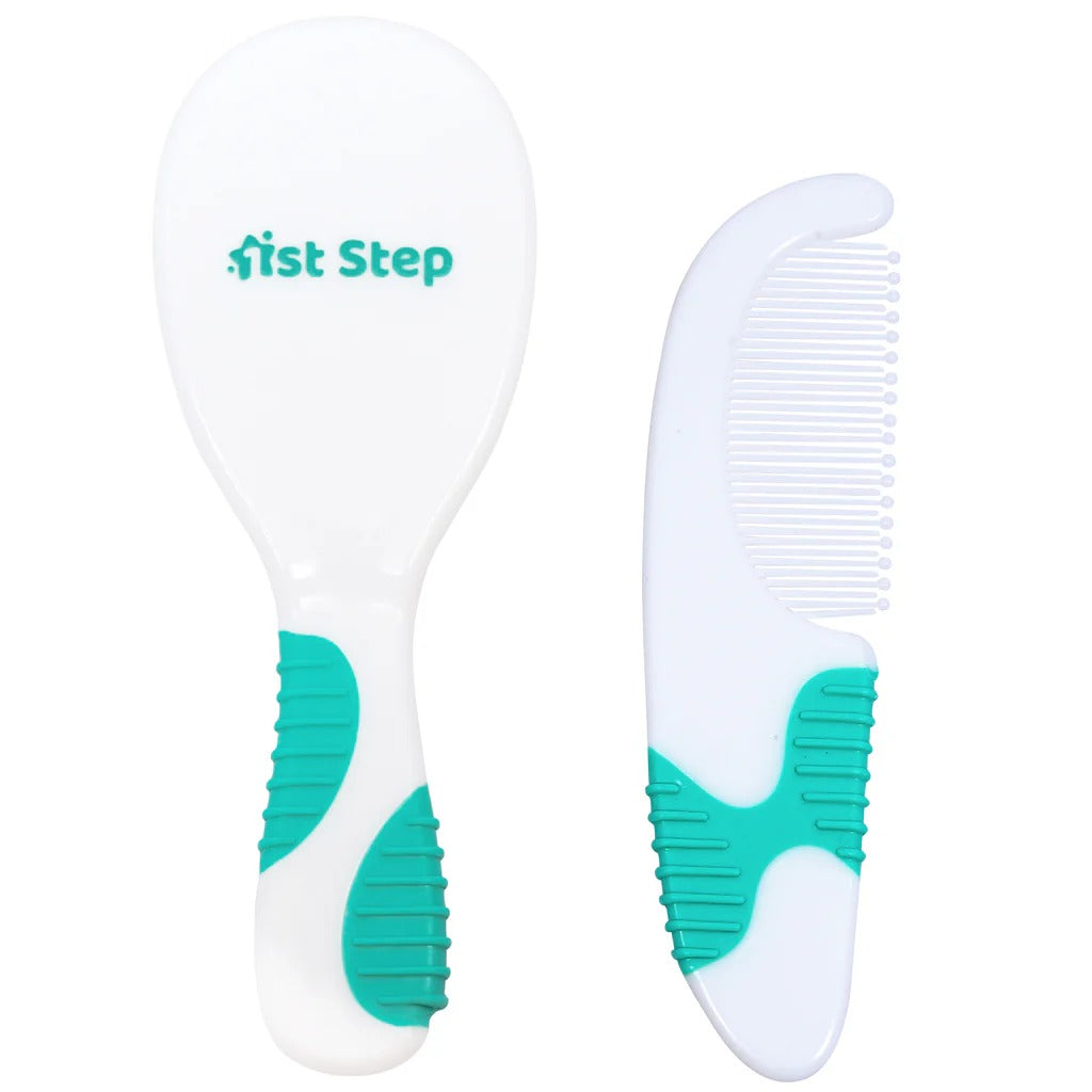Comb & Brush Set with Soft Bristles