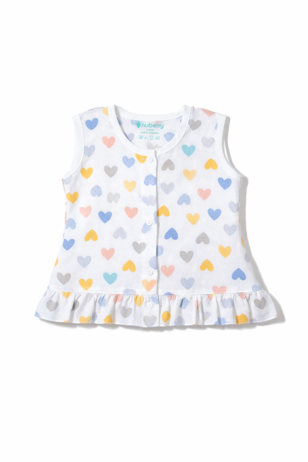 Nuberry Kids Newborn Muslin Jabla with Frill Bottom