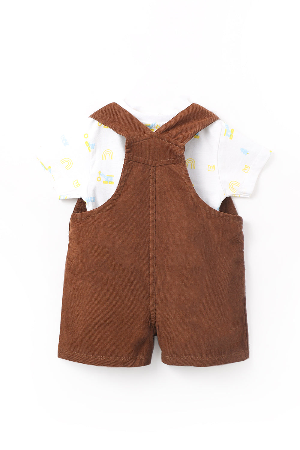 NUBERRY KIDS - BOY CORDUROY DUNGAREE BURGUNDY