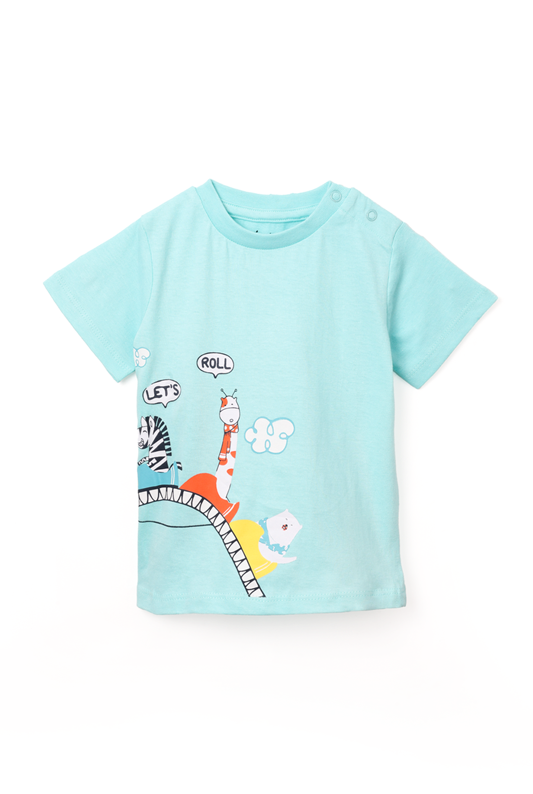 NUBERRY KIDS - BOY T-SHIRTS AND SHORTS MINT BLUE