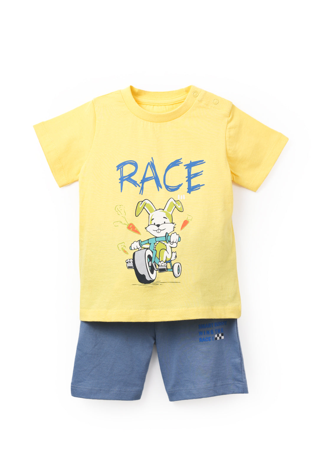 NUBERRY KIDS - BOY T-SHIRTS AND SHORTS YELLOW